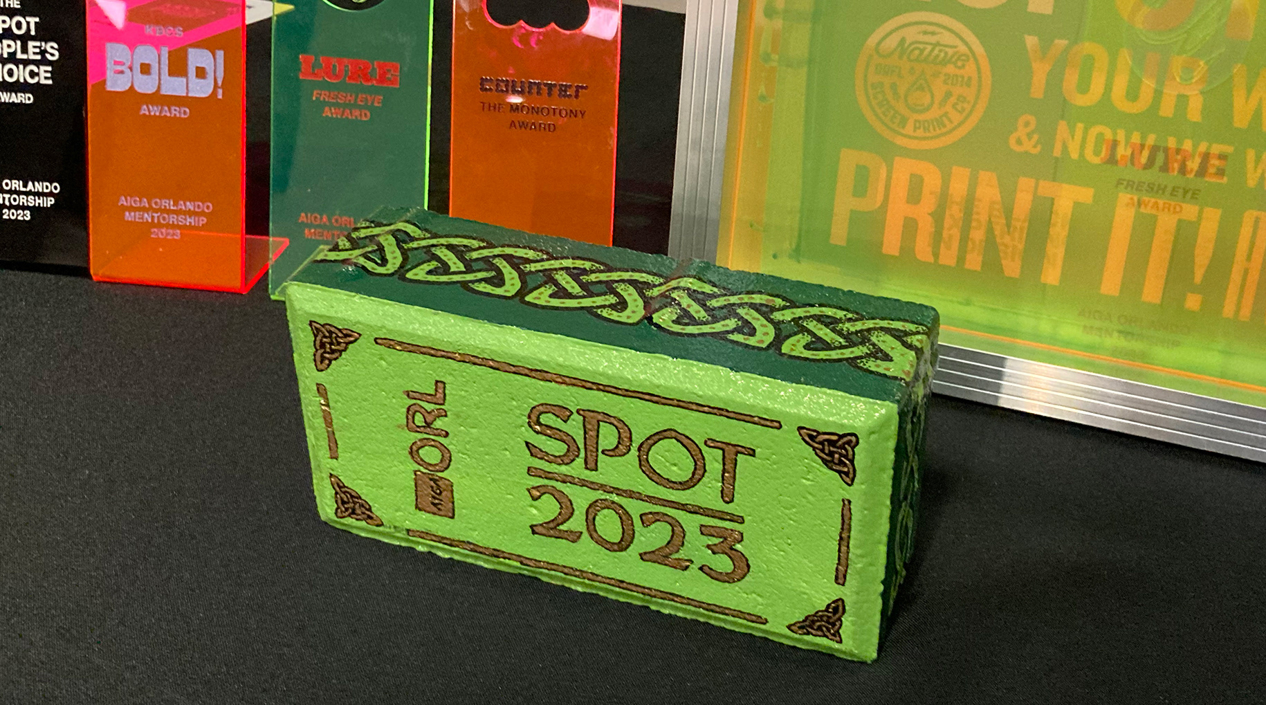SPOT Showcase Brick Award Design