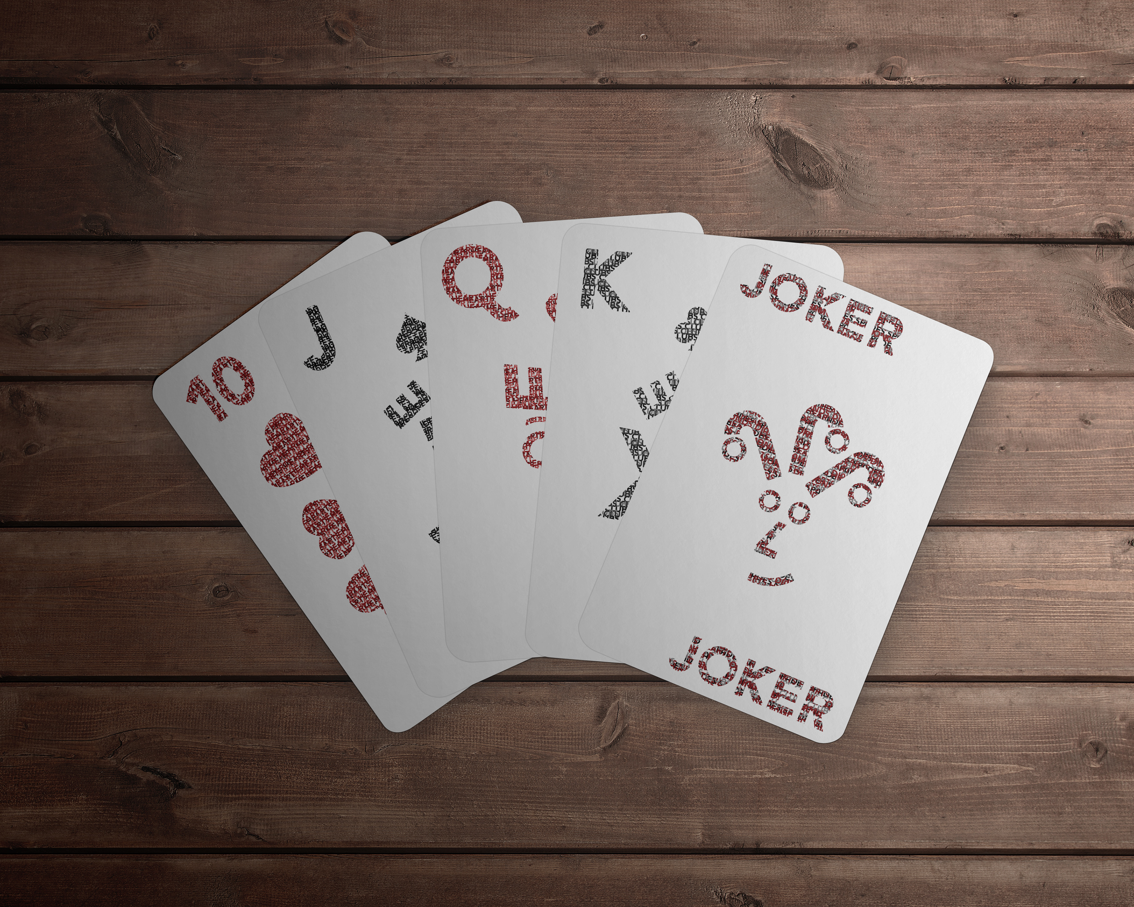 Typography Playing Card Mock up.