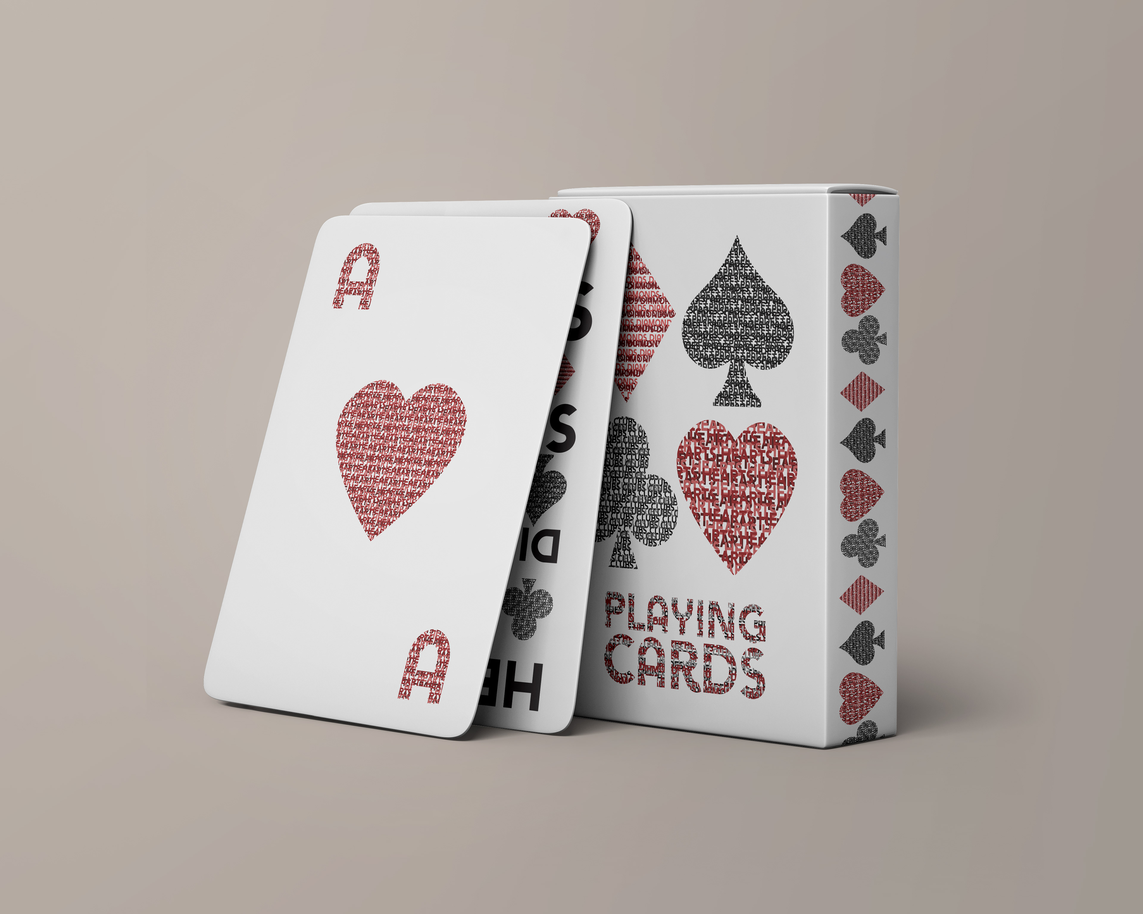 Typography Playing Card Mock up.