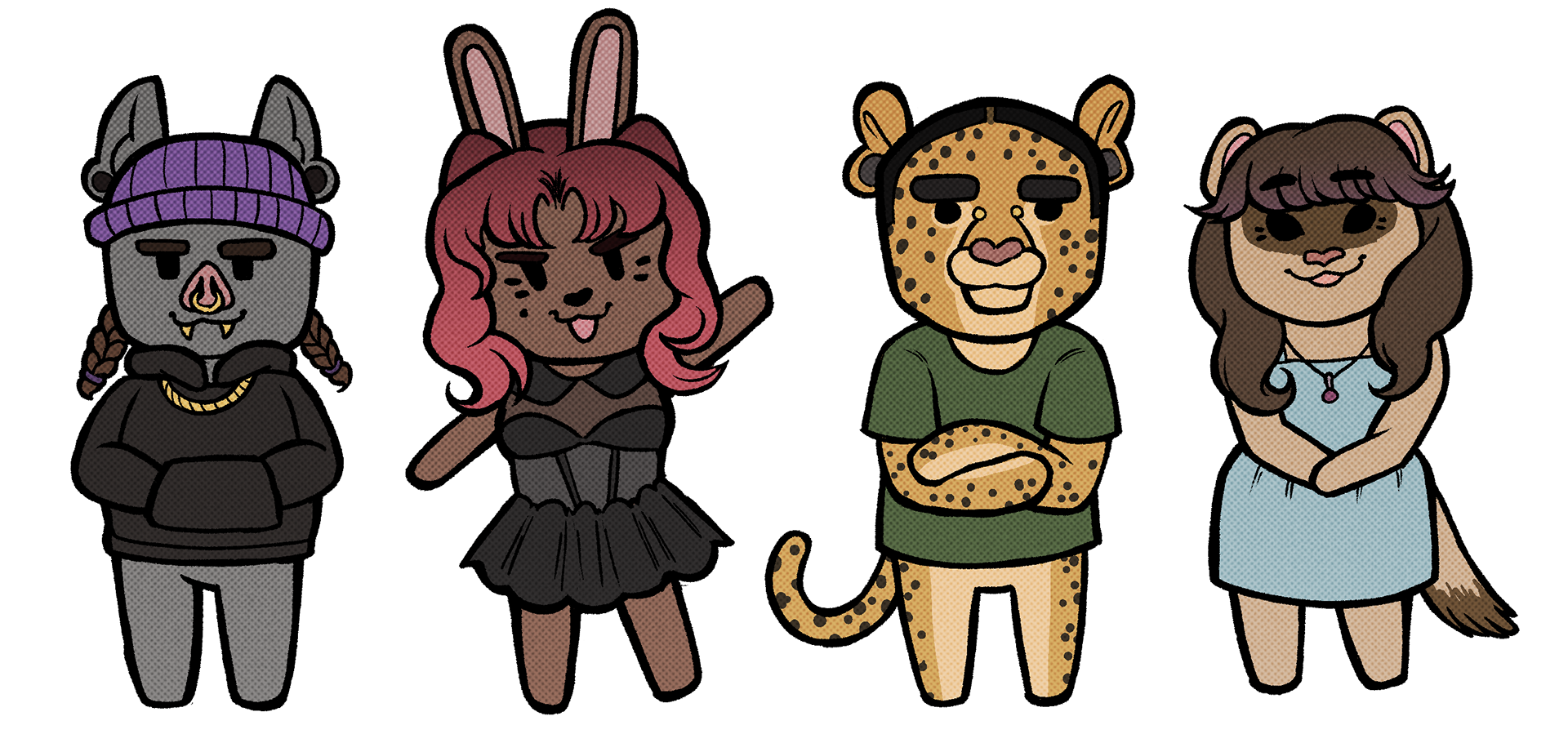 Finished Designs of the Mascots 