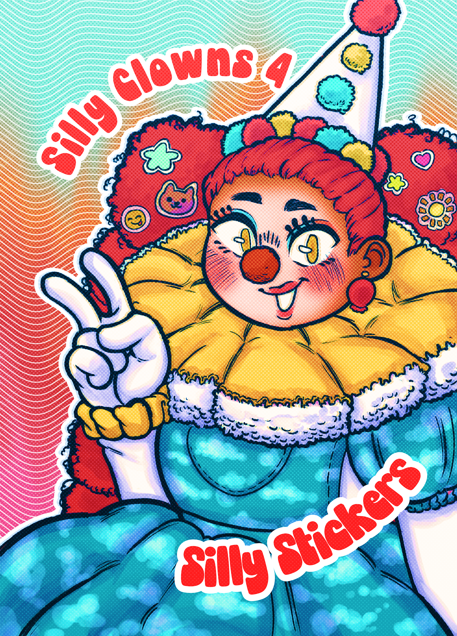 Silly Clowns 4 Silly Stickers Sticker Book Design (2025)