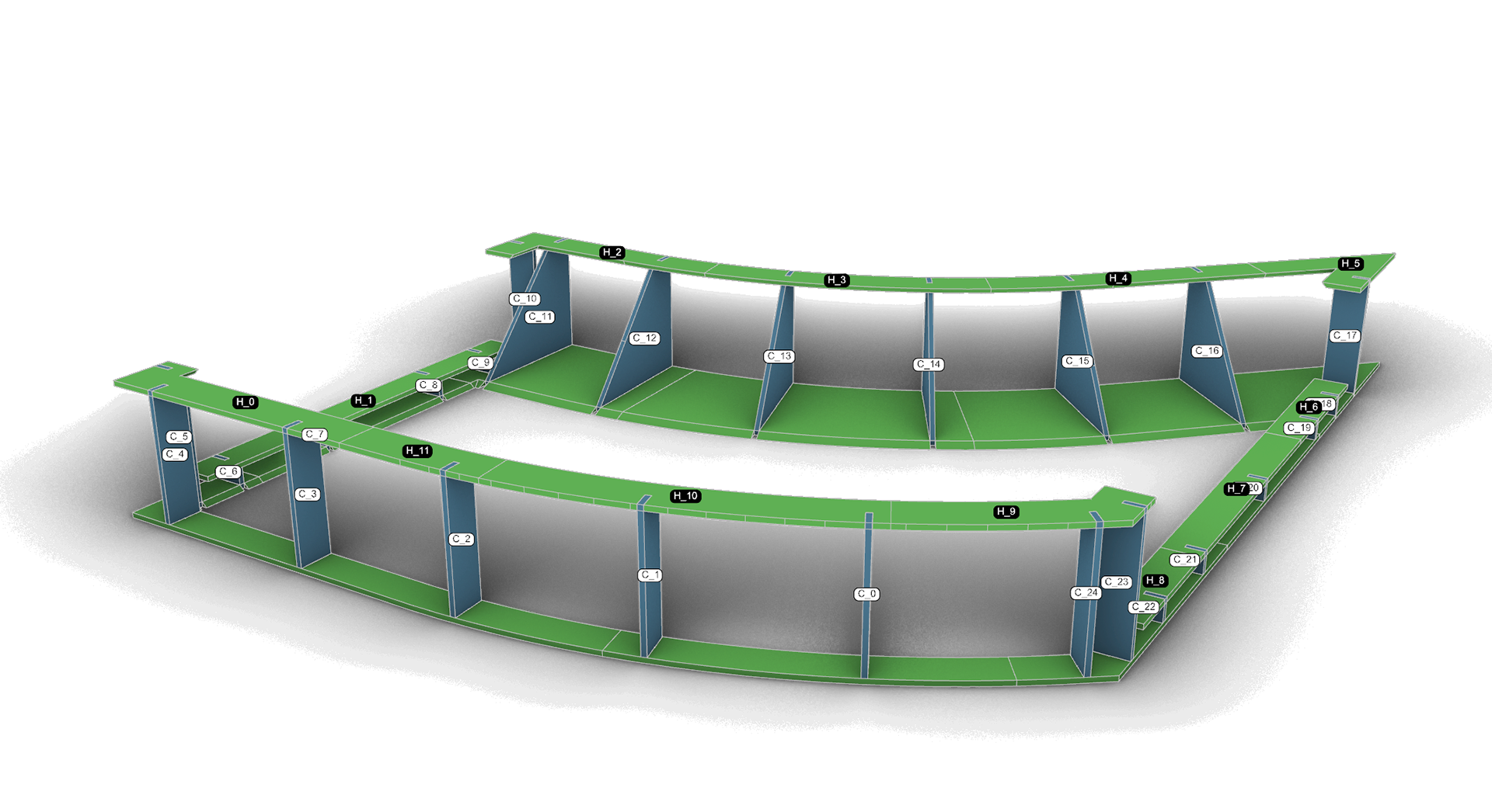 Design, modeling, and detailing of molds for GFRC precast elements.