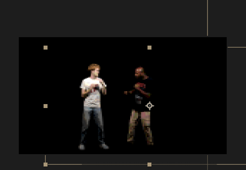 We adjusted the character positions to resemble a Mortal Kombat game and used Keylight to remove the green screen.