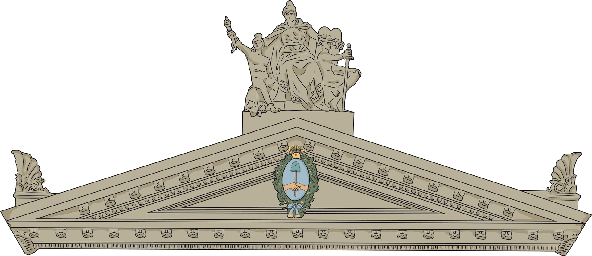 Fachada de la Legislatura de la Província de Buenos Aires, La Plata, Argentina