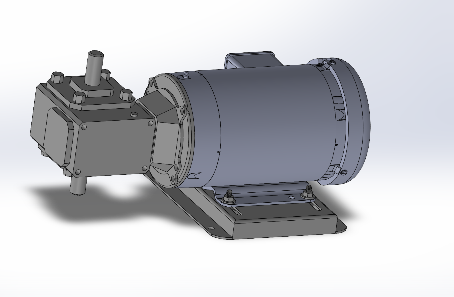 Reviewing CAD Part Files Revealed the Intent for a Double-shaft Gear Reducer to be Used