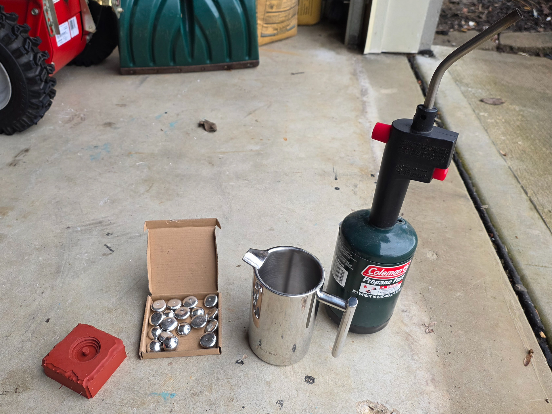 Preparing to Pour First Pewter Cast