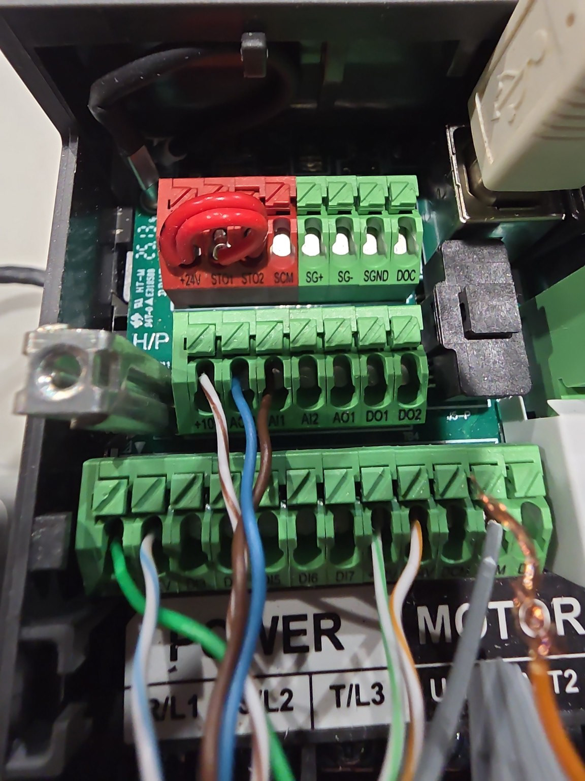 Controller Wired to VFD