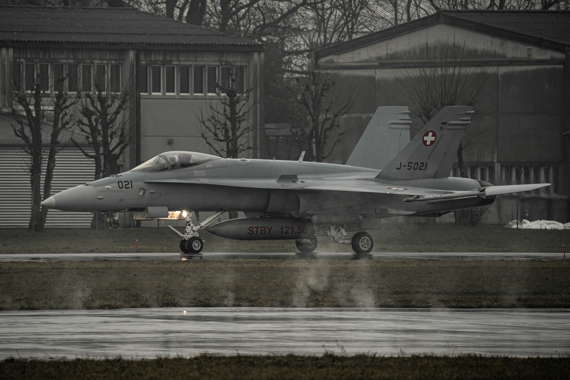 Early morning arrival of a F/A-18C