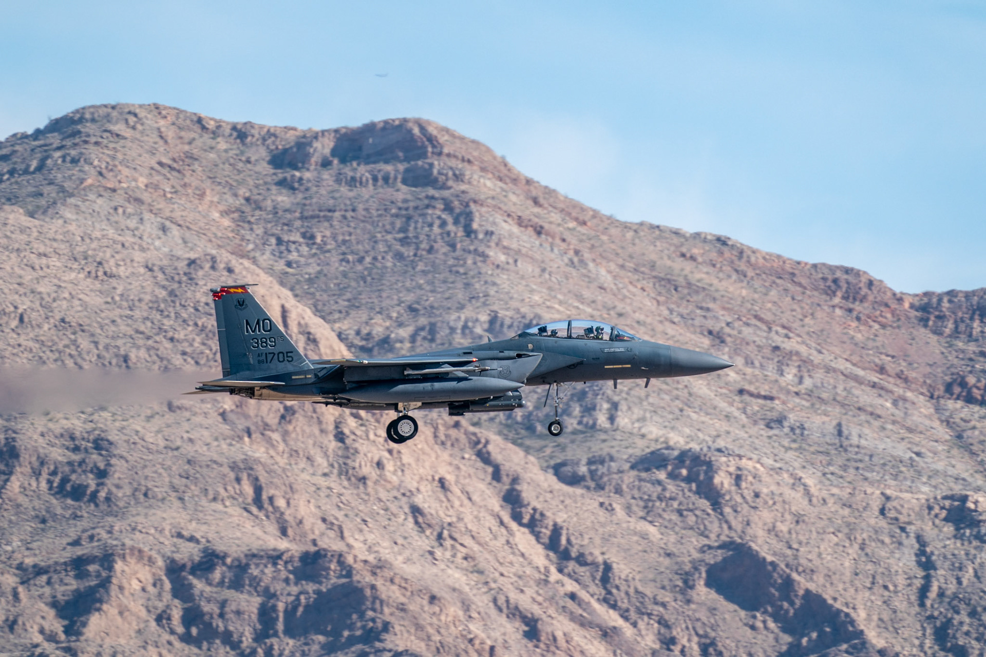 Strike Eagle Lands at Nellis AFB