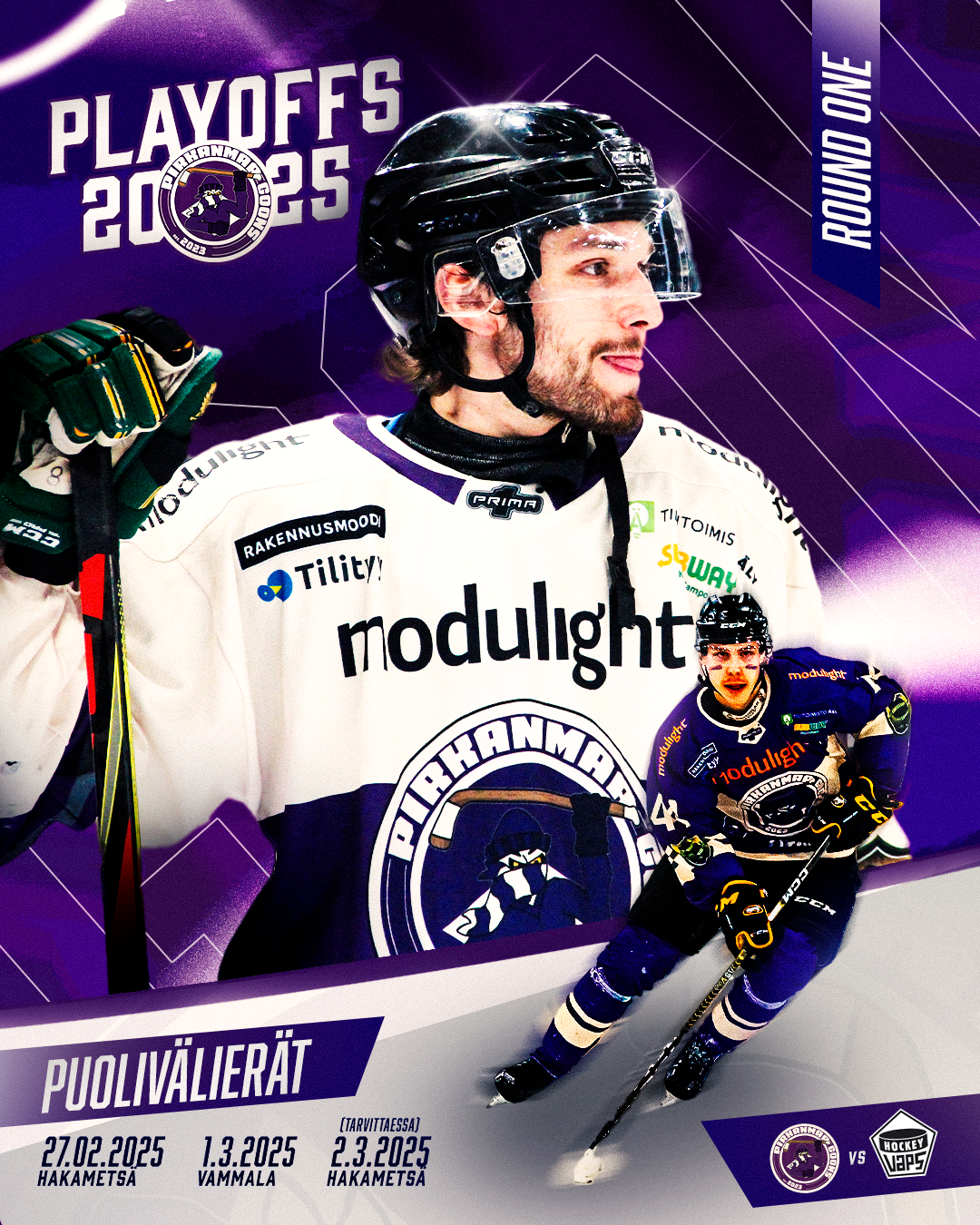 Pirkanmaa Goons Playoff schedule (Instagram)