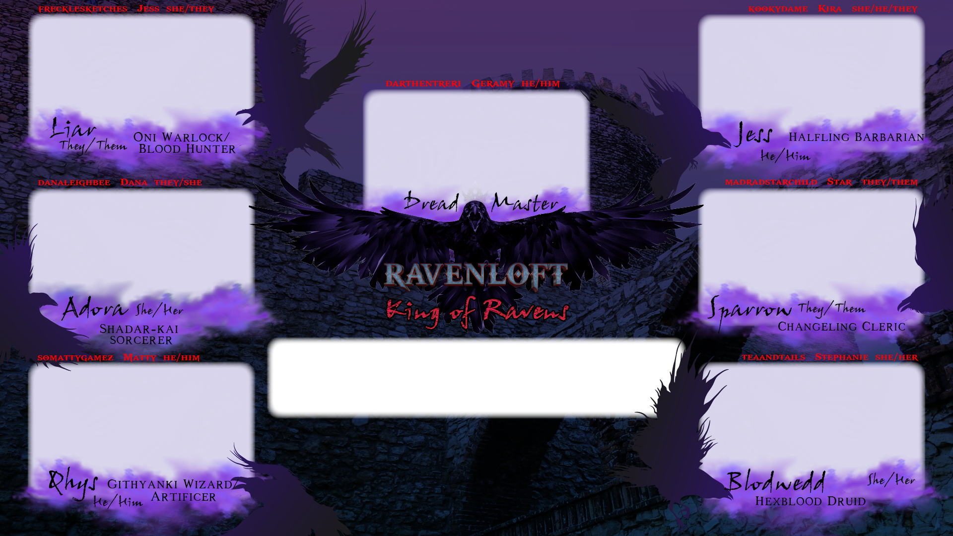 Twitch Overlay for a Ravenloft AP Stream