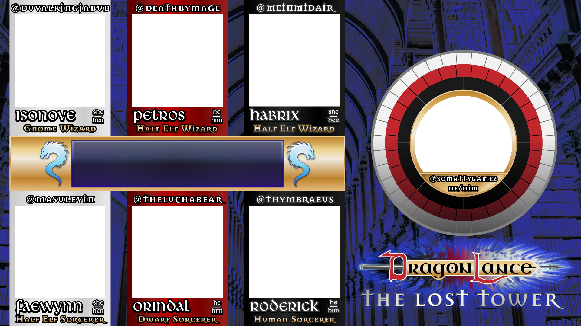 Twitch Overlay for a Dragonlance AP Stream