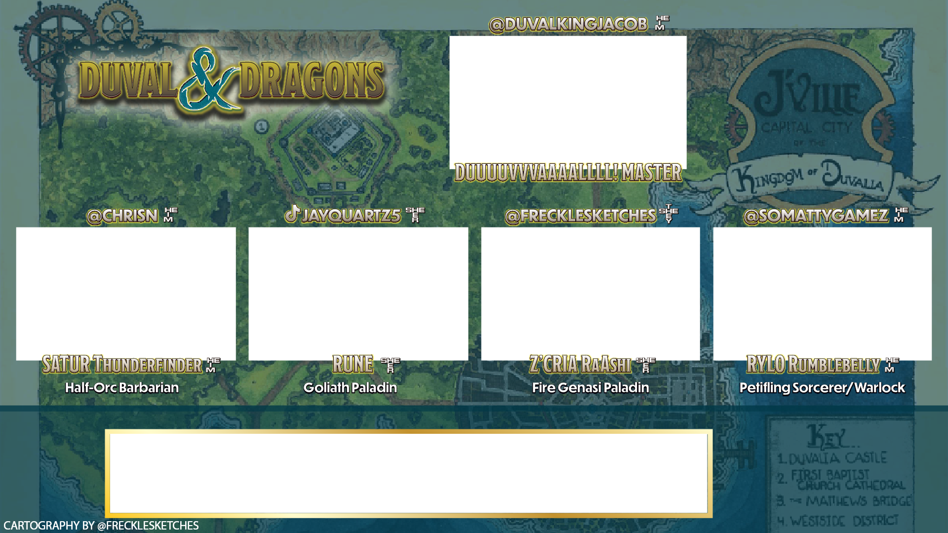 Twitch Overlay for a Duval & Dragons AP Stream