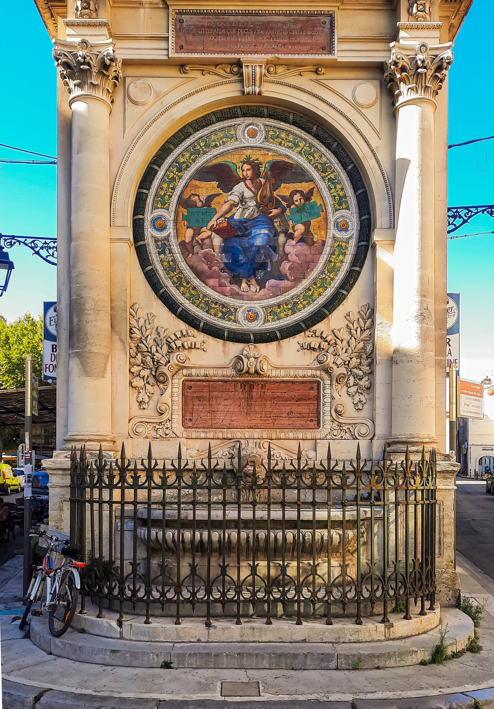 Fontaine Amedee Pichot -made of enamel on ceramic tiles, Arles, France