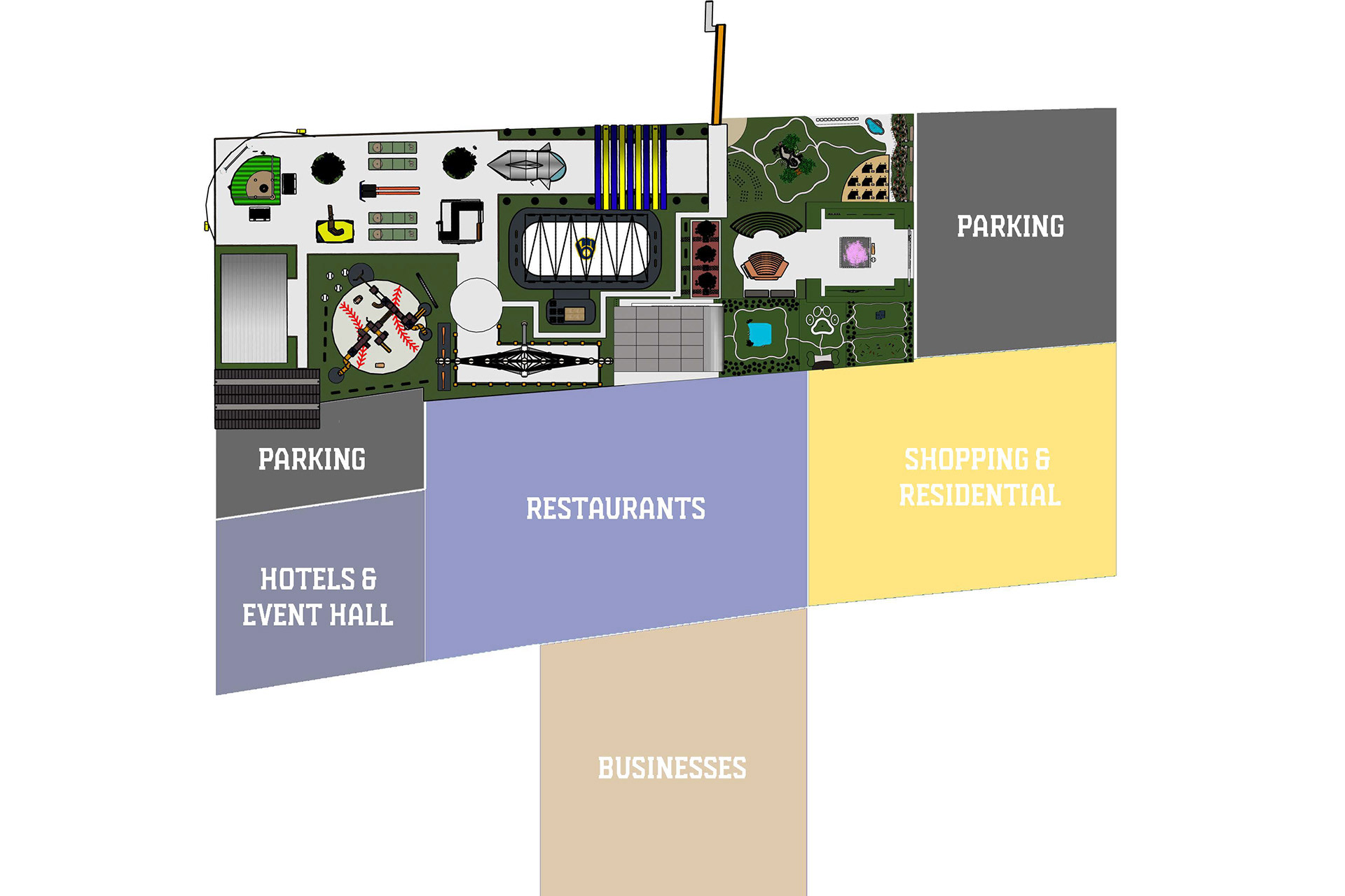 This is a final version of the overall district layout with a more refined entertainment sector.