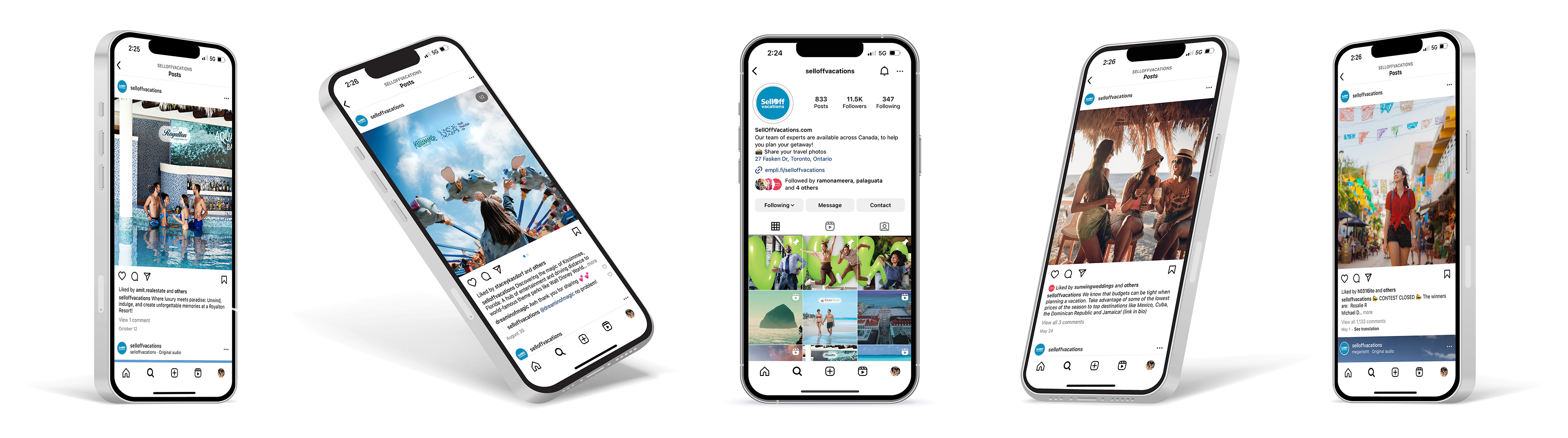 Posts of different promotions and campaigns for Instagram account (requested/posted by Social Media Department)
