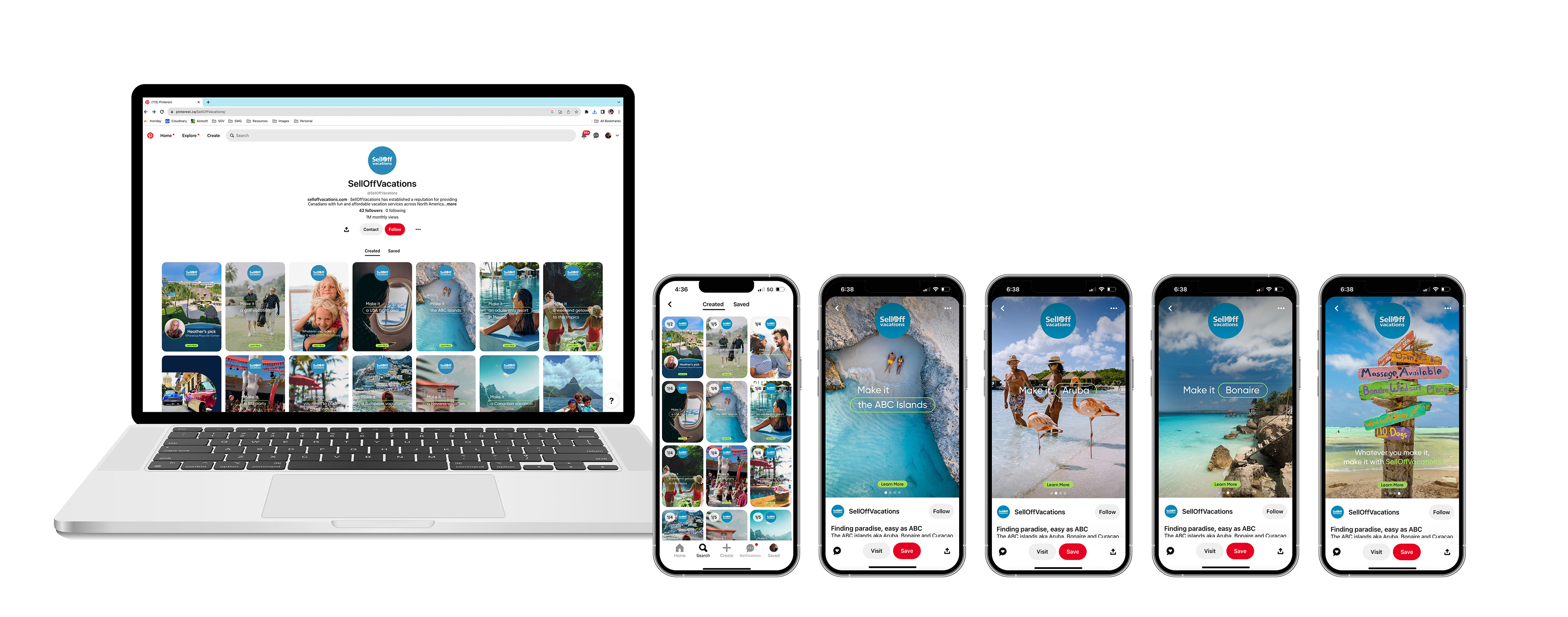 Pins for Pinterest account (requested/posted by Social Media Department)