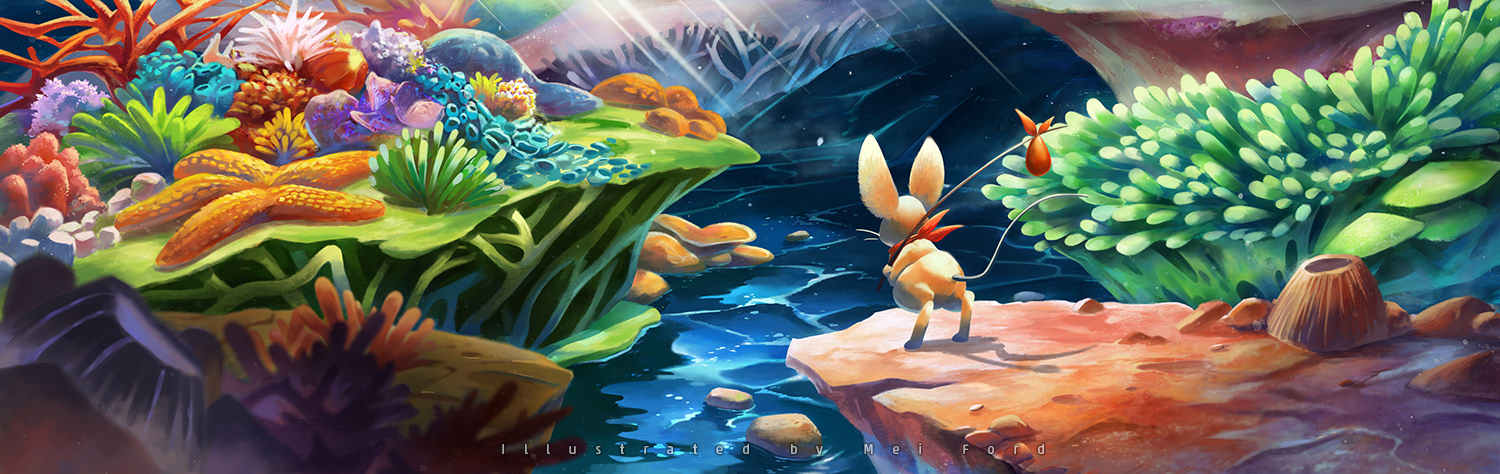 ”珊瑚の洞窟" - Original