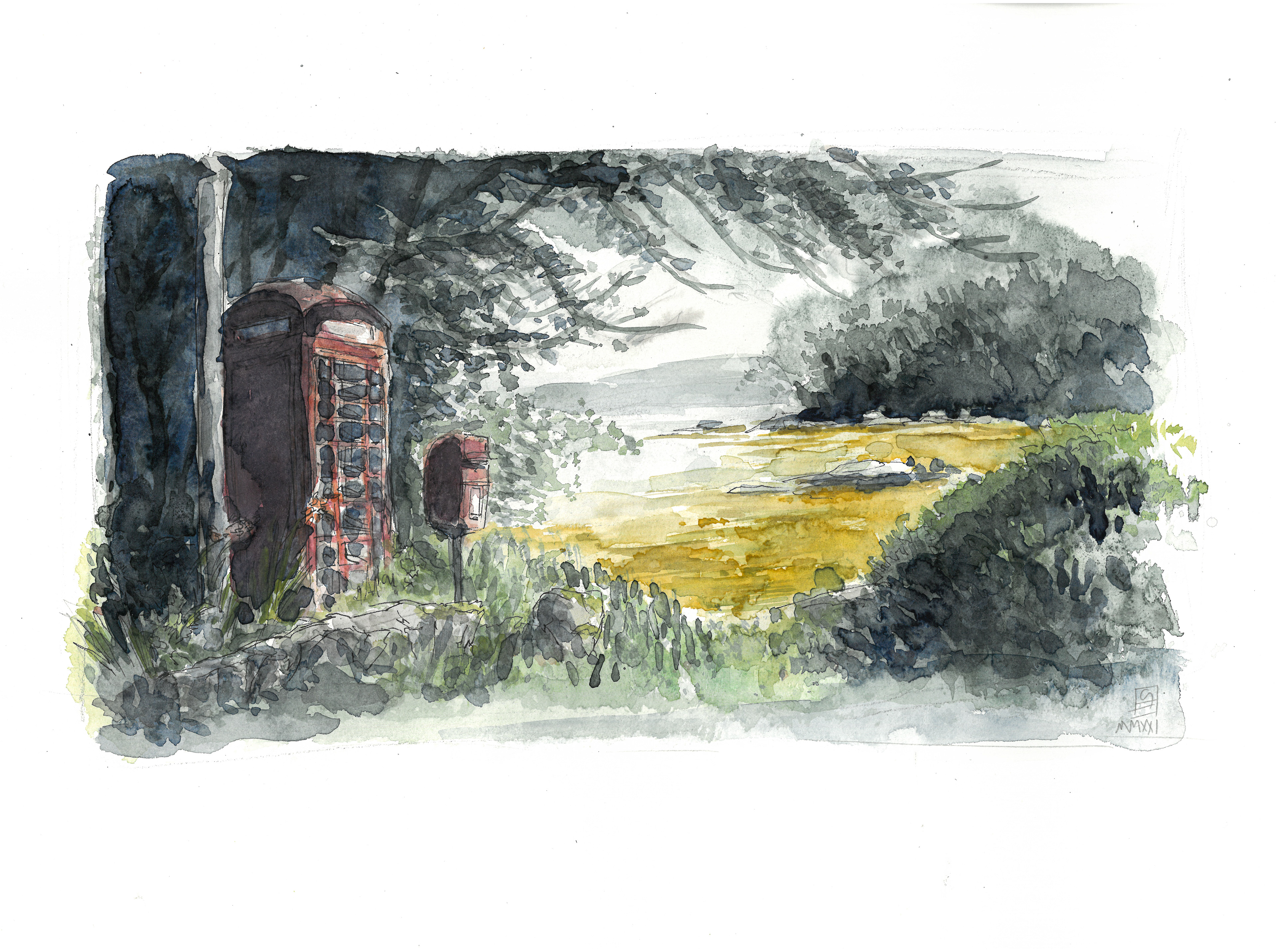 Telephone and seaweed (40x30)