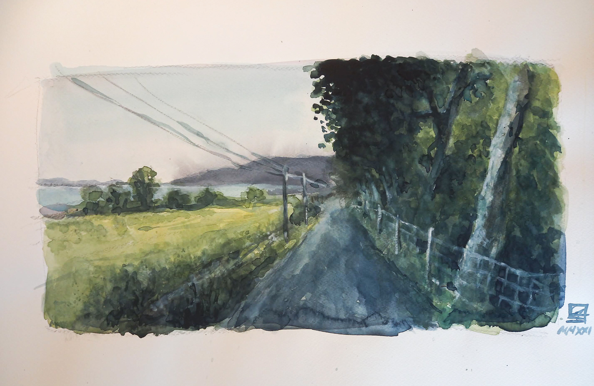 Road and Trees (48x36)