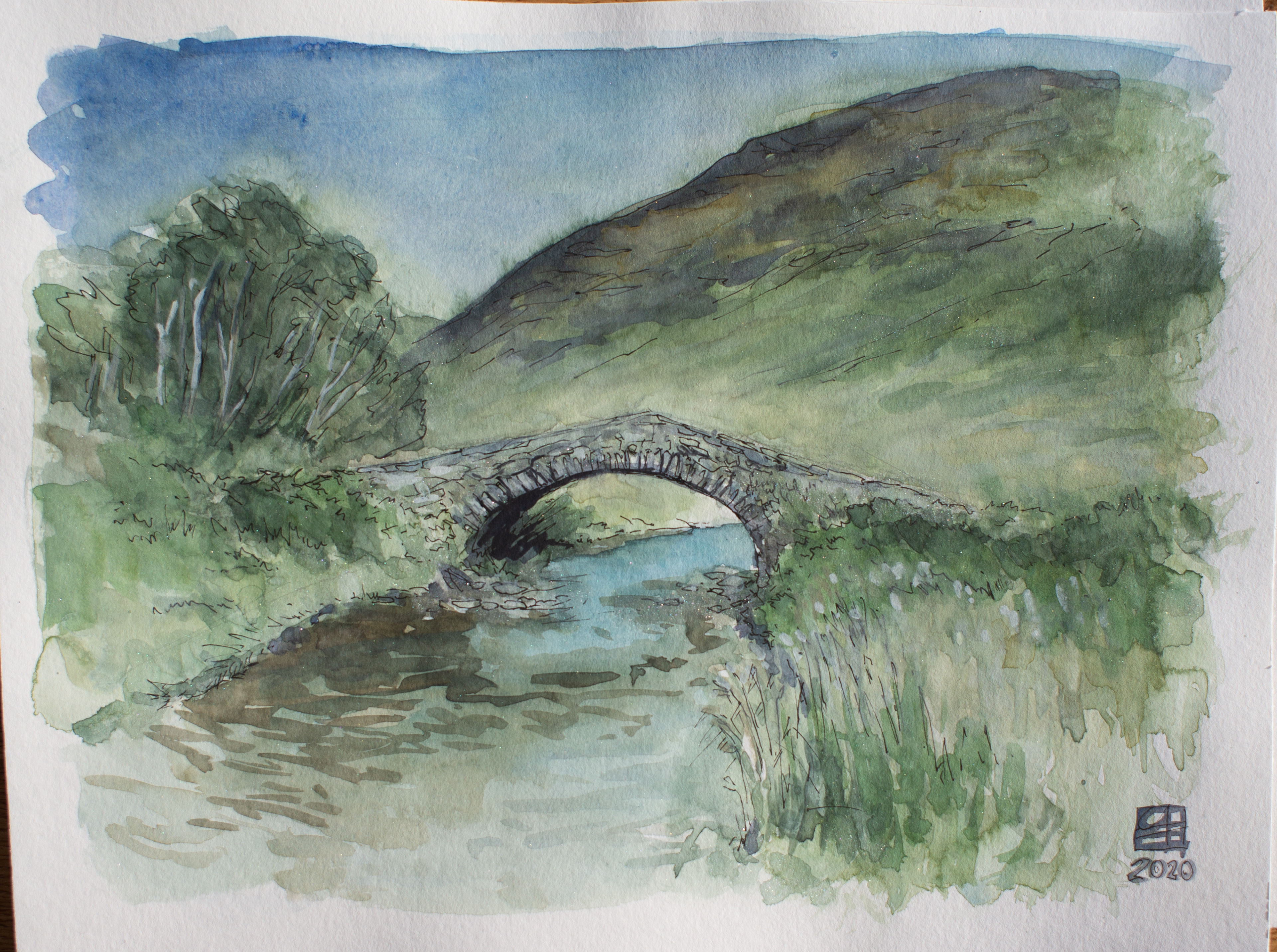 bridge in the highlands (40x30)