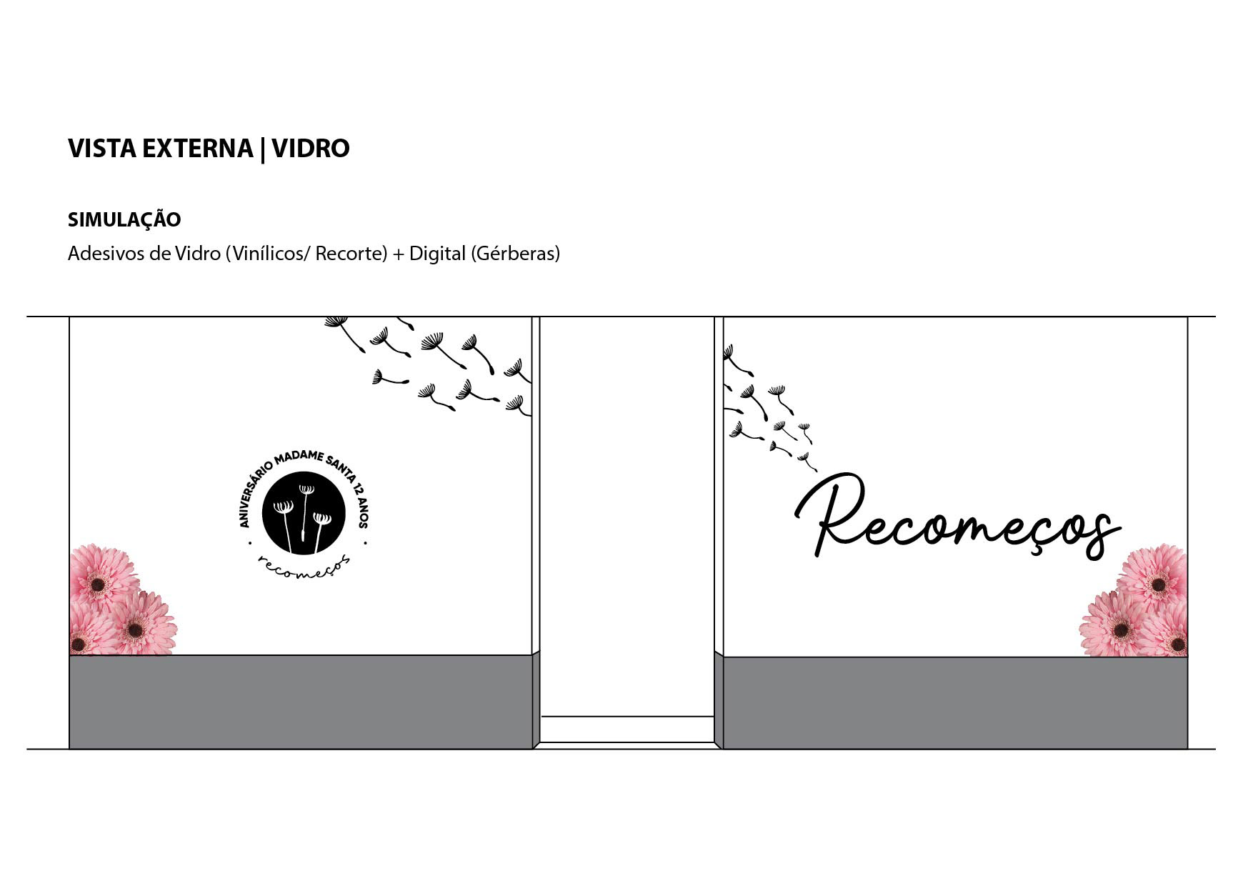 Projeto da vitrine