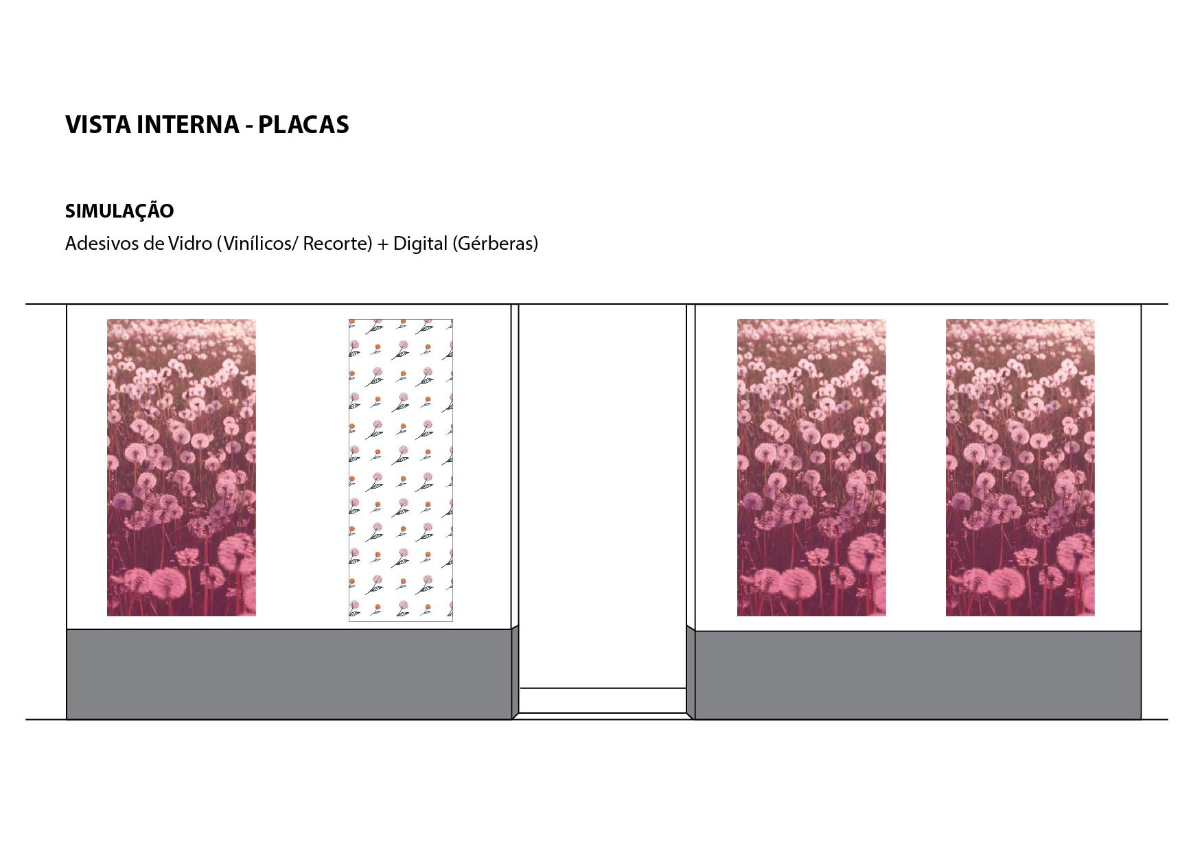 Projeto da vitrine (parte interna)
