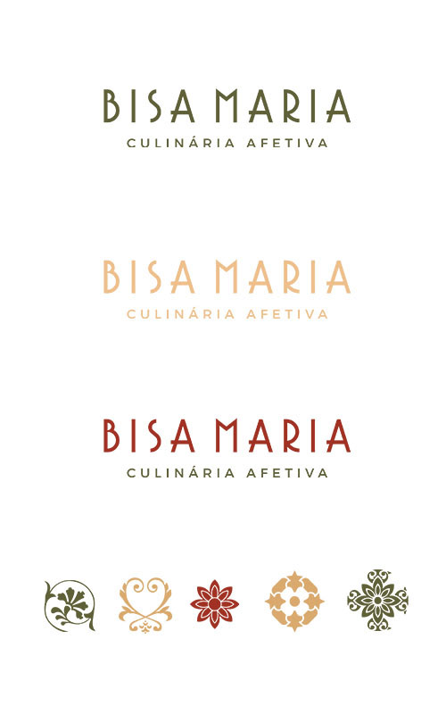 Logos com subtítulo Culinária Afetiva (usual era "gastronomia")