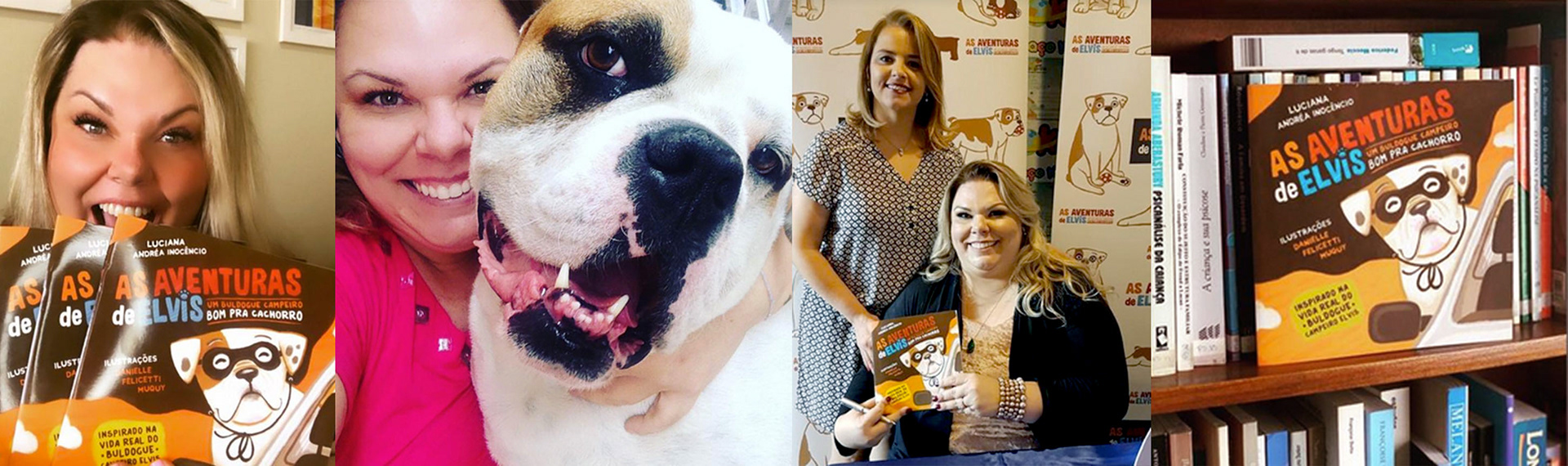 A autora Luciana Inocêncio com o livro