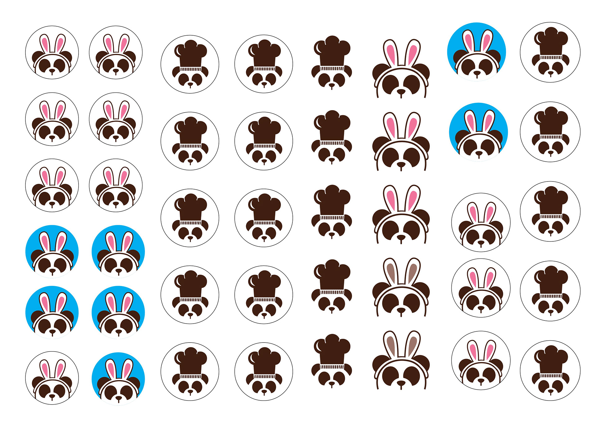 Adesivos do Kit MIni Chef Chocolateiro