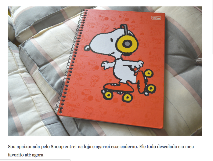 Caderno pequeno Snoopy