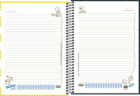 Miolo caderno Snoopy
