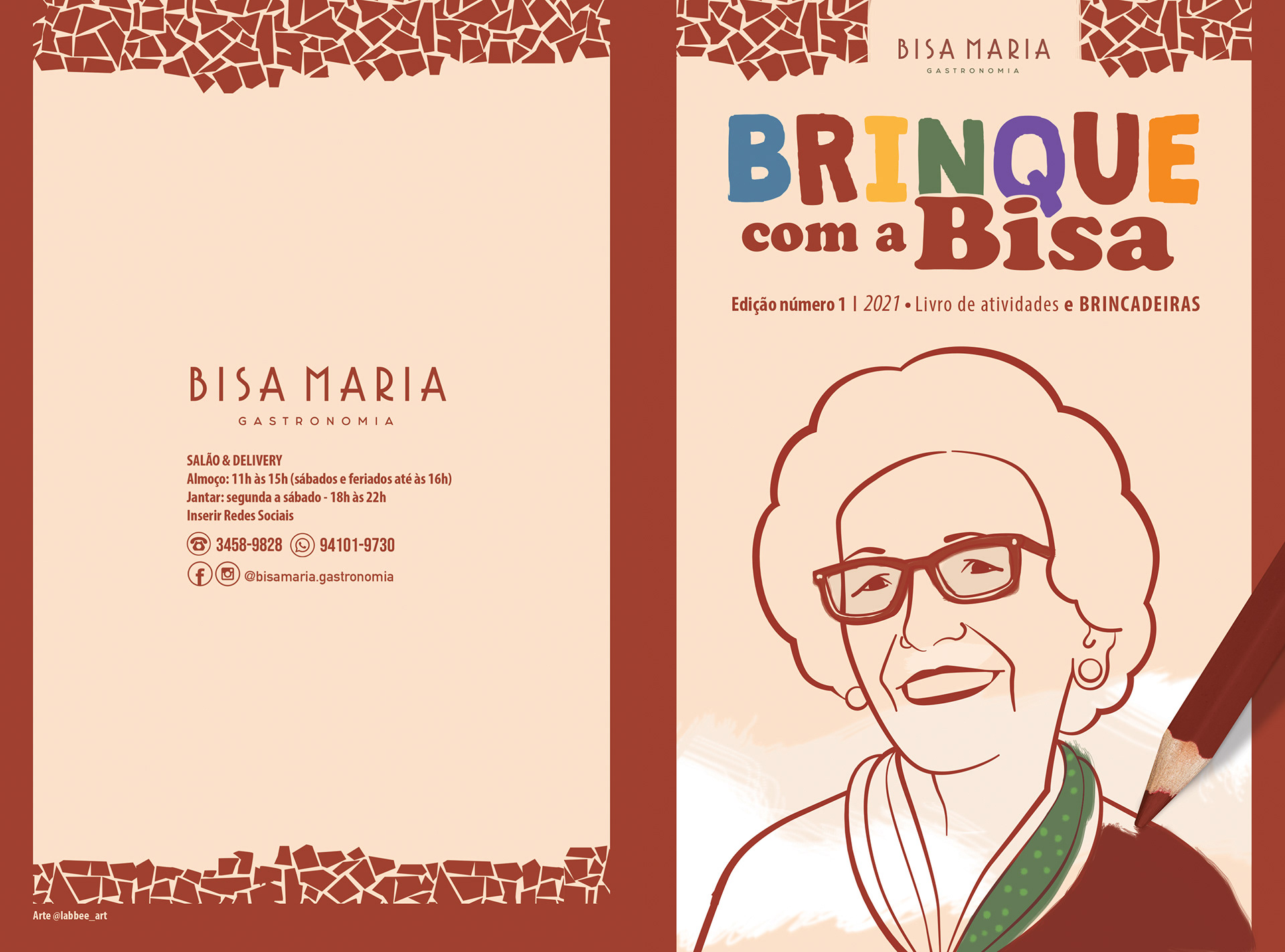Capa e contra capa do livro de atividades