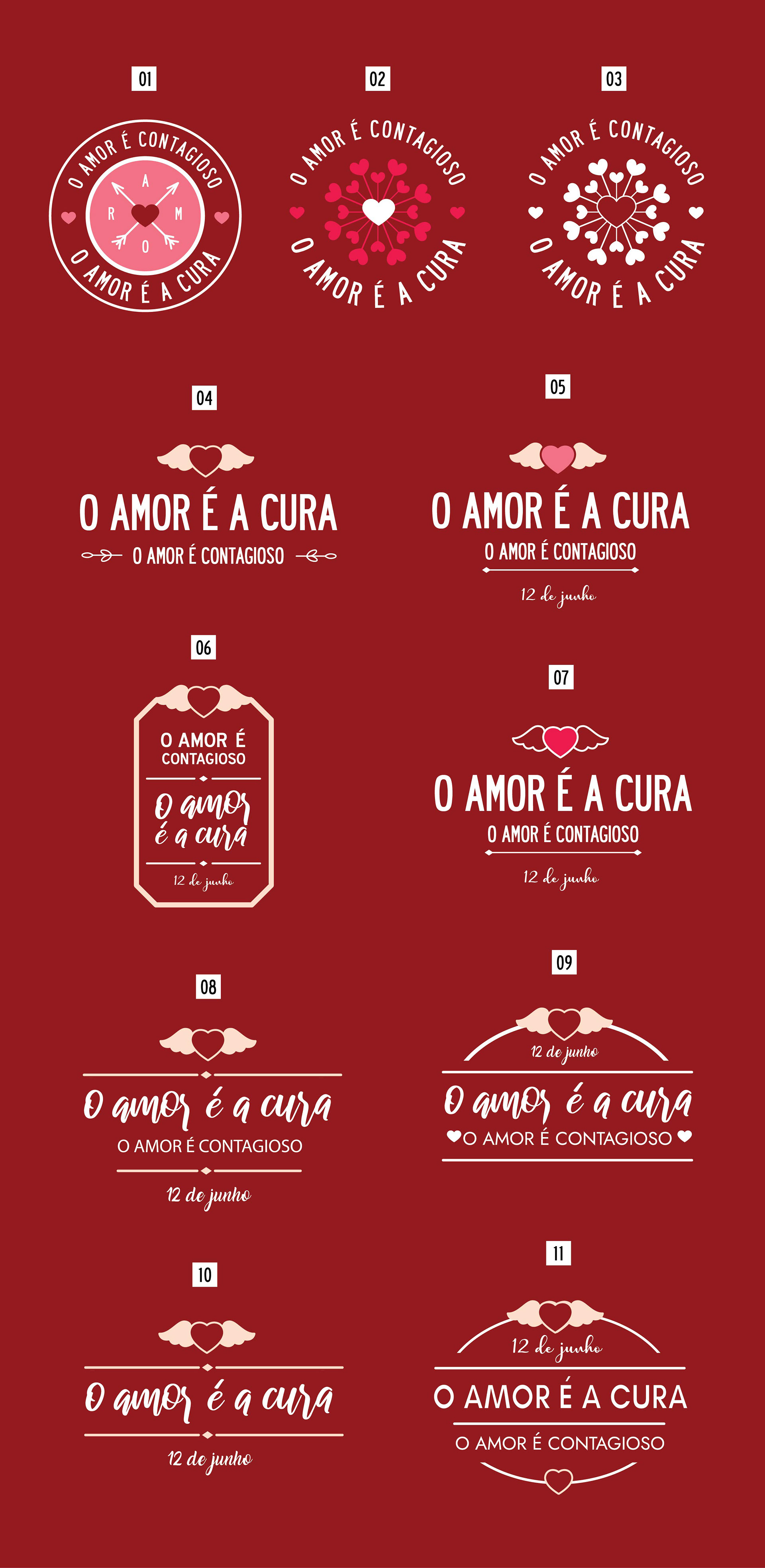 Selos criados para a campanha