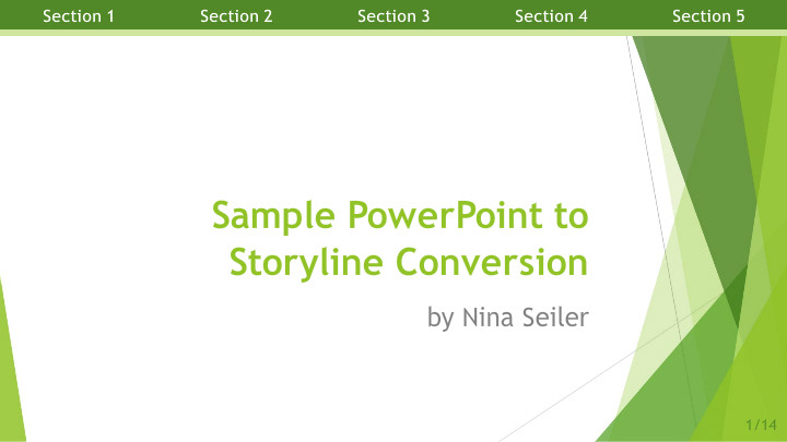 Sample PowerPoint to Storyline Conversion