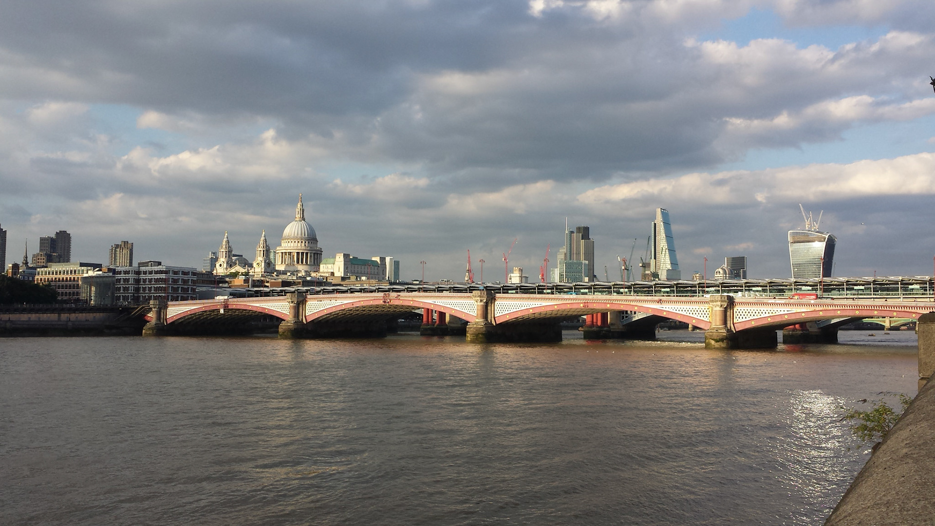 St Paul's to the Walkie-Talkie across Vauxhall Bridge, 2014