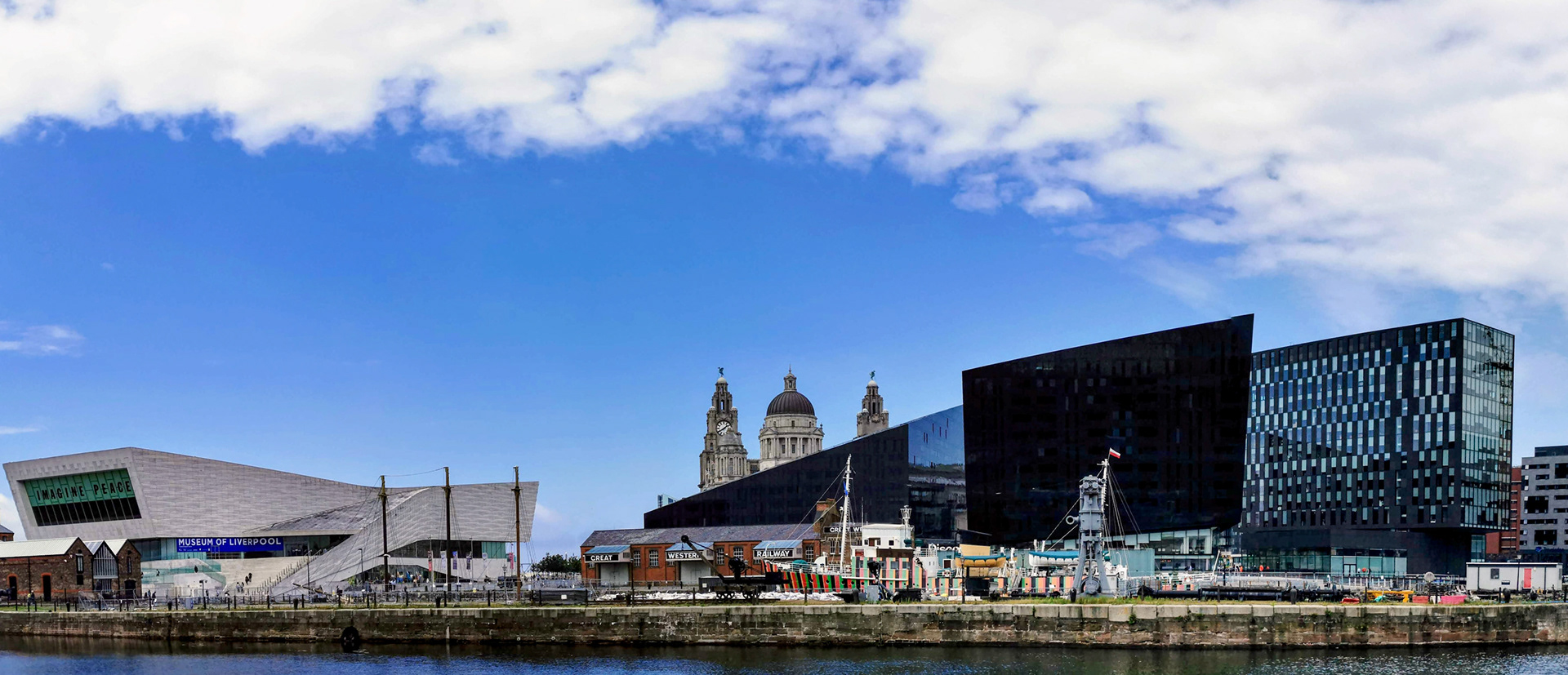 Liverpool waterfront panorama from Albert Dock