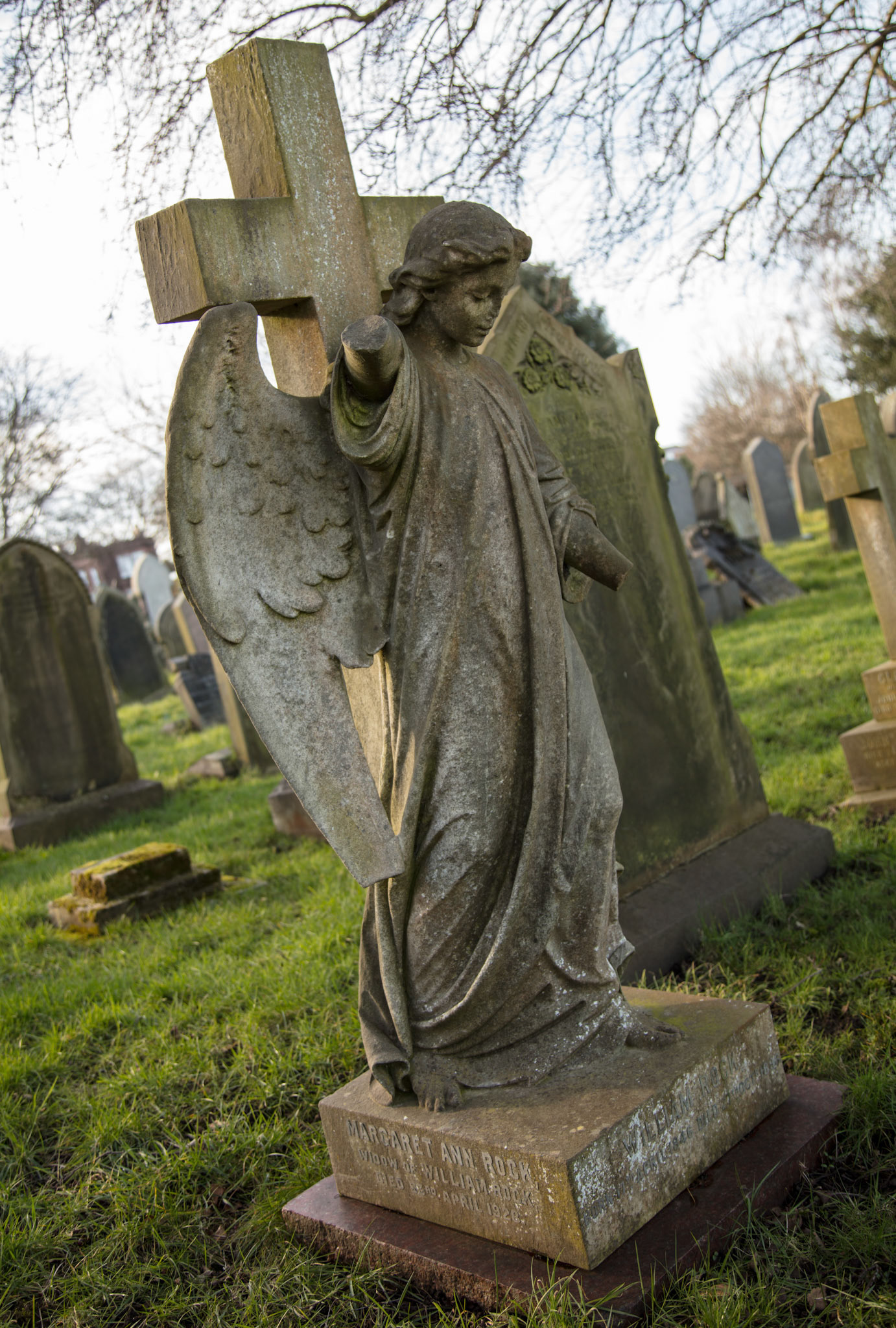 Angel headstone, Childwall Priory, 2018
