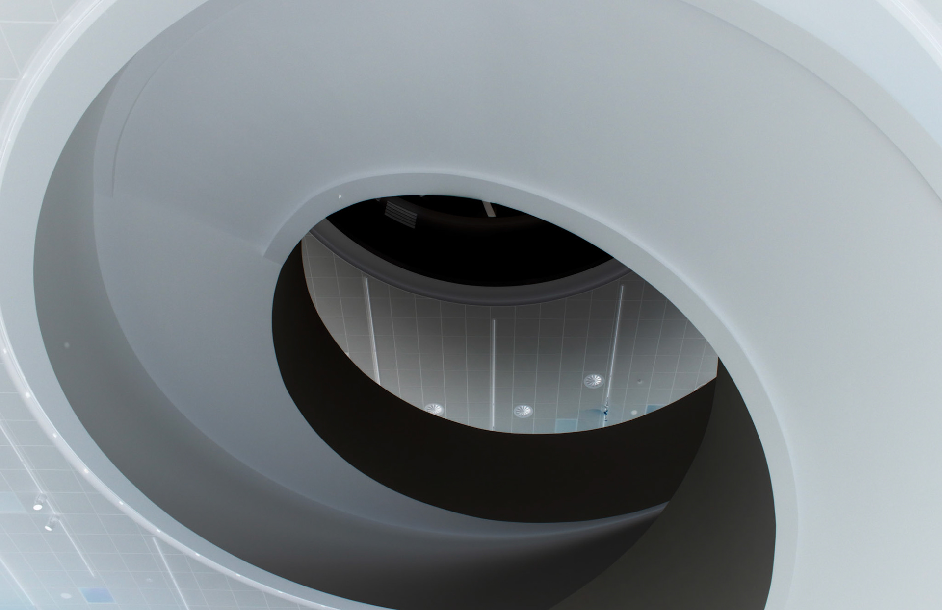 Spiral staircase, Museum of Liverpool Life (inverted), 2017