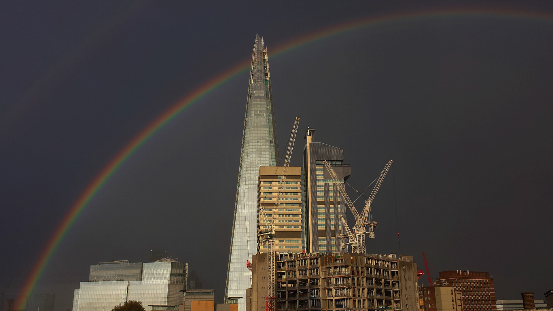 Rainbow over the Shard, 2014
