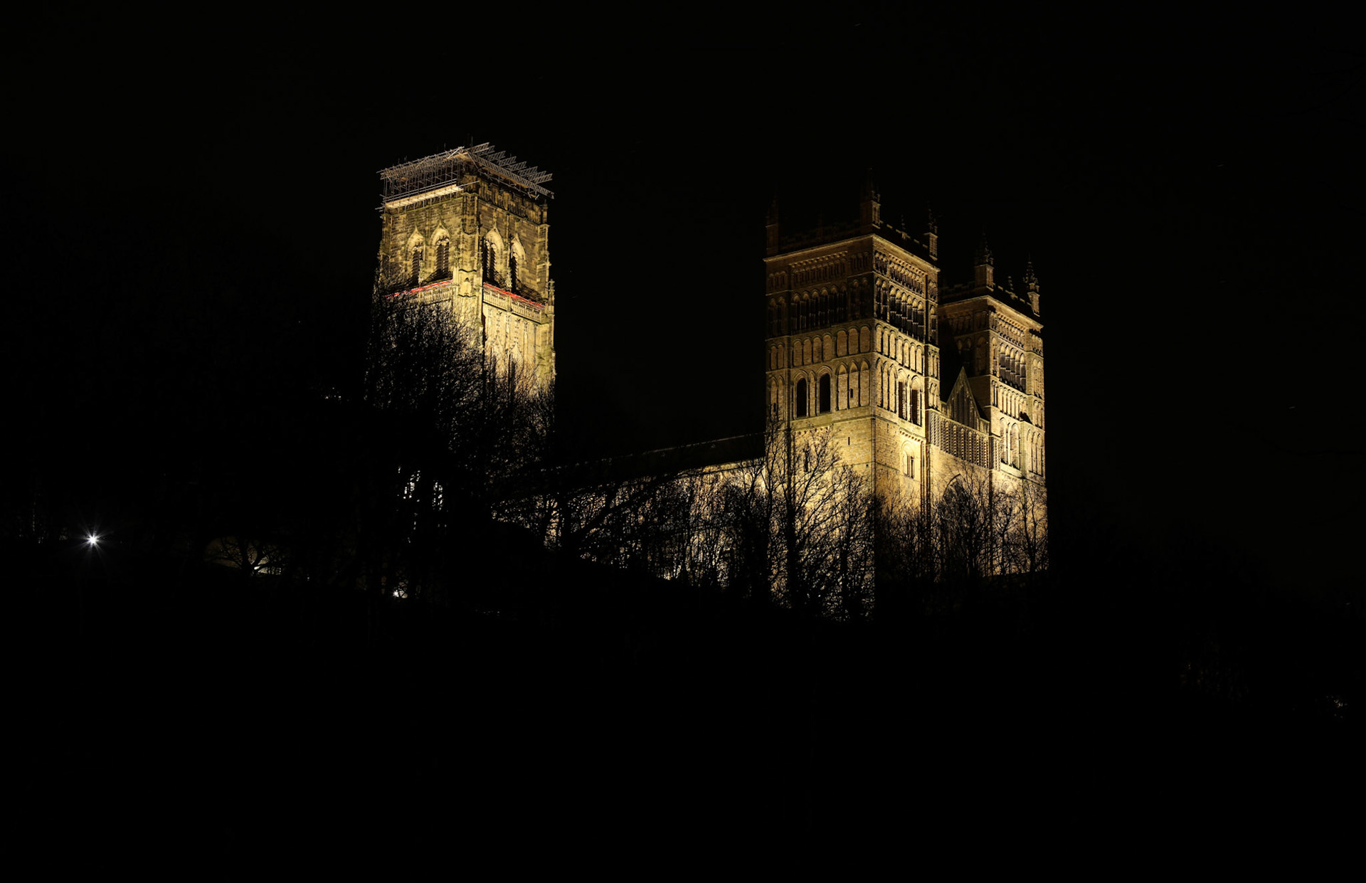Durham Cathedral at night, 2016
