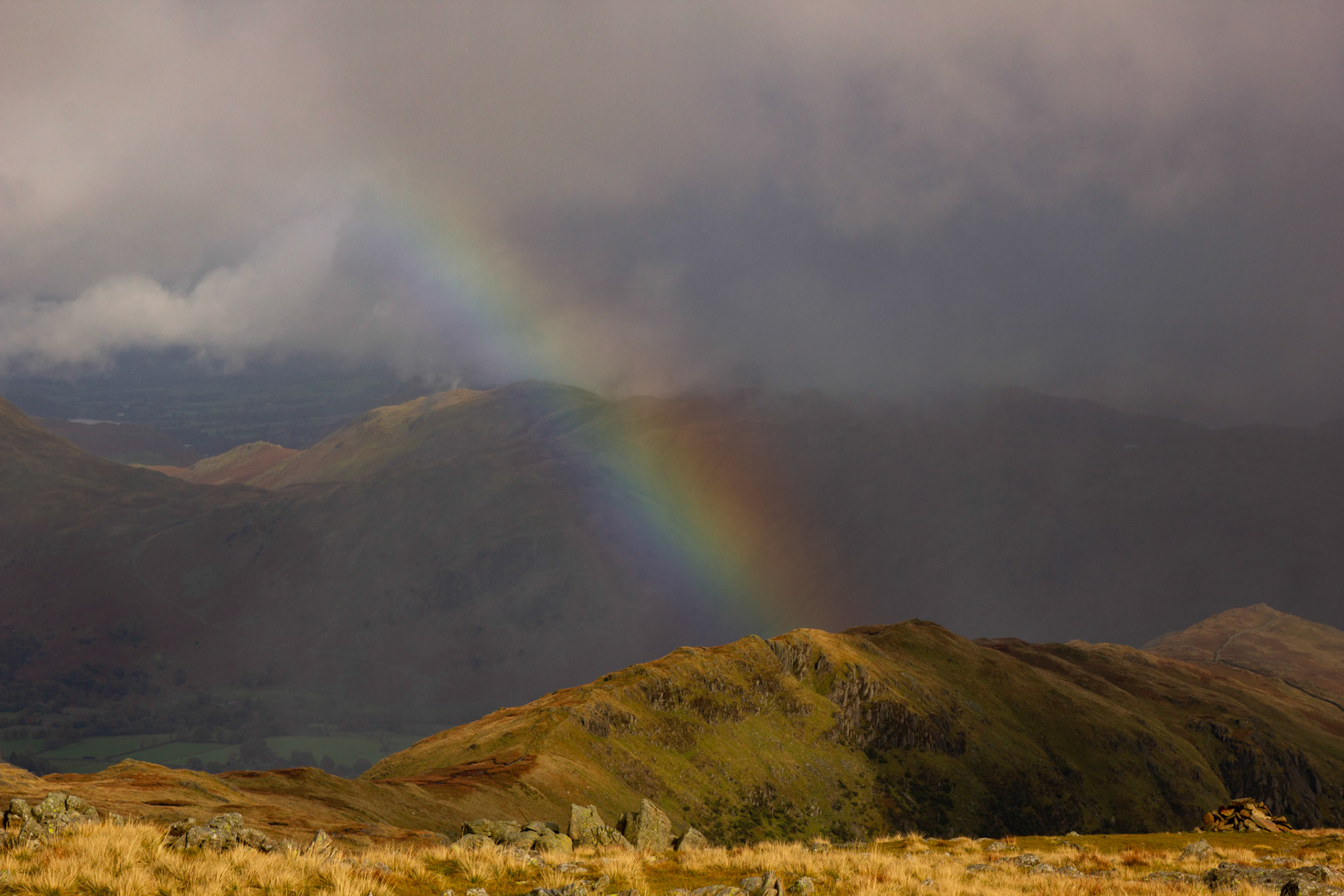 Partial rainbow at Dove Crag