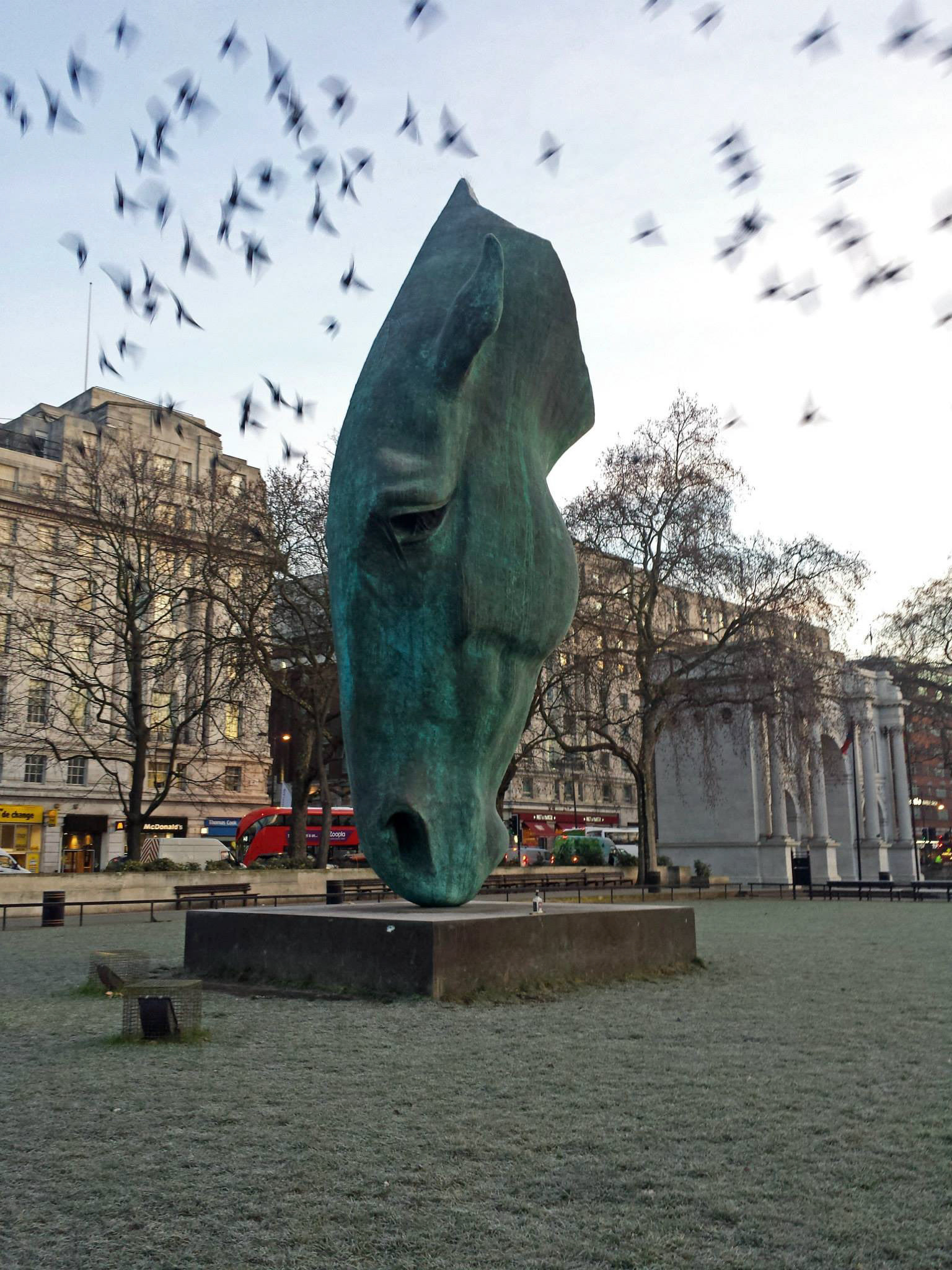 Horse Head sculpture, Marble Arch, 2015