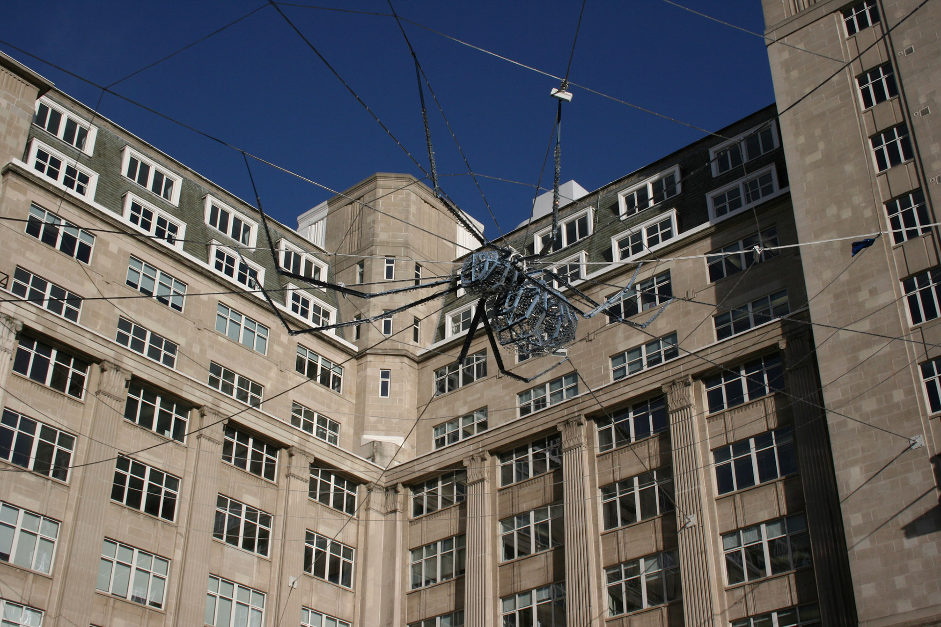 |Metallic Spider Sculpture, Exchange Flags, 2009
