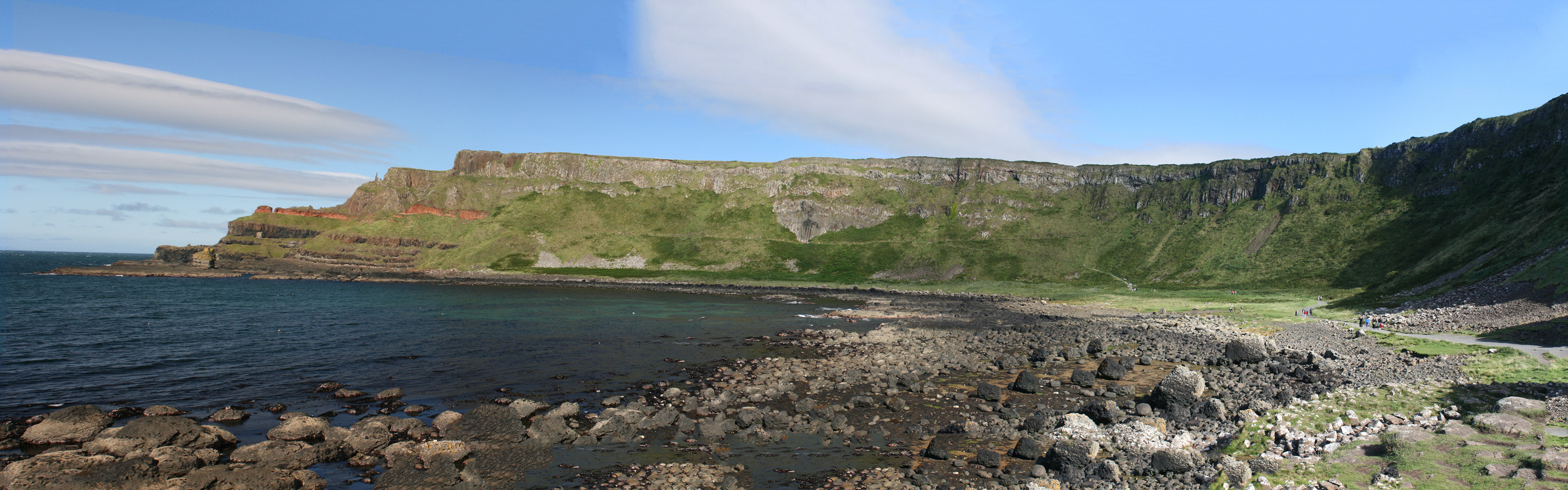 Panorama of Giant's Causeway bay, Antrim, 2010