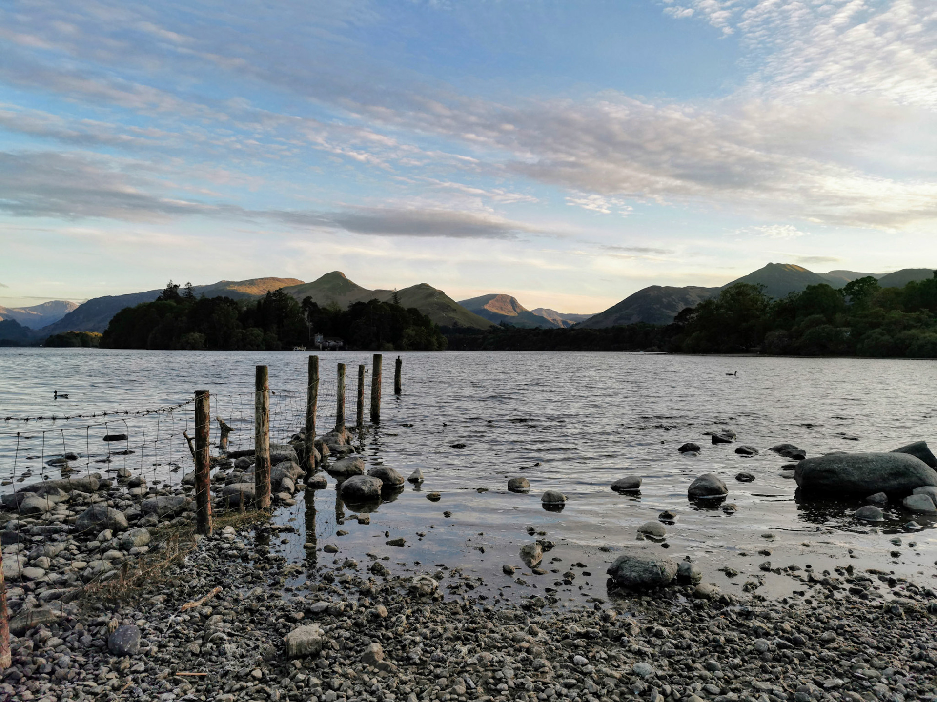 Towards Catbells from Hope Park shoreline