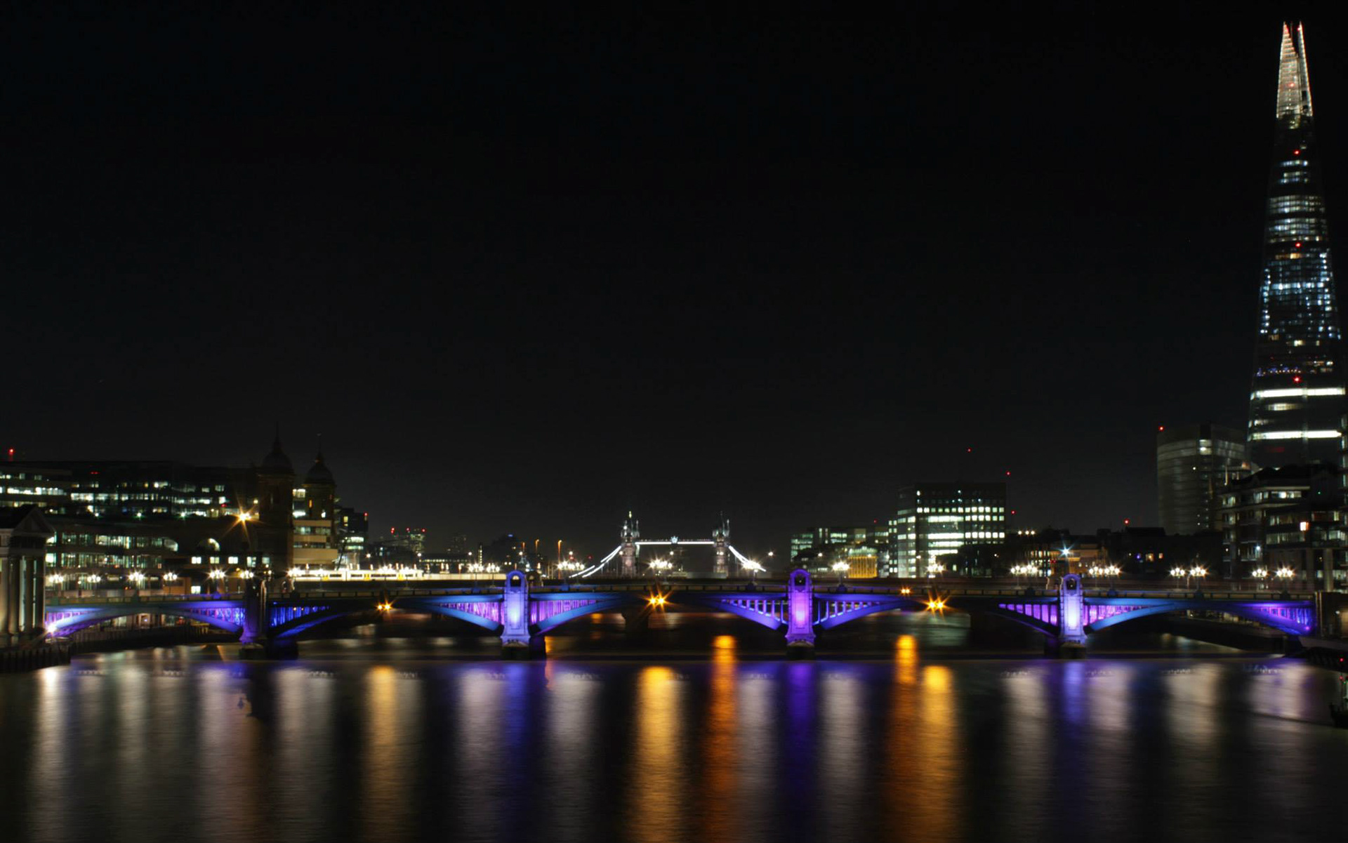 Thames bridges at night, 2013