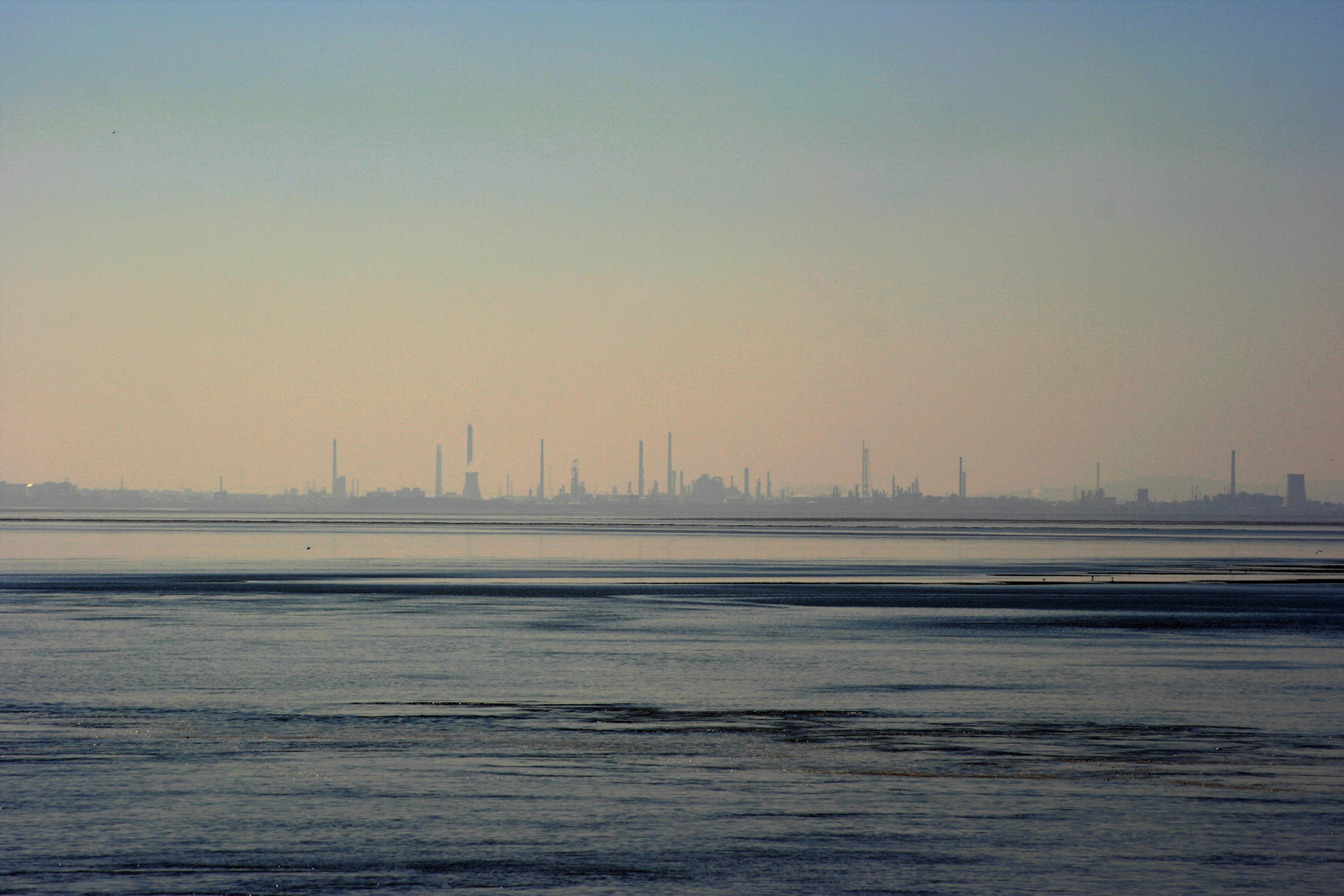 Stanlow Refinery silhouette, 2009