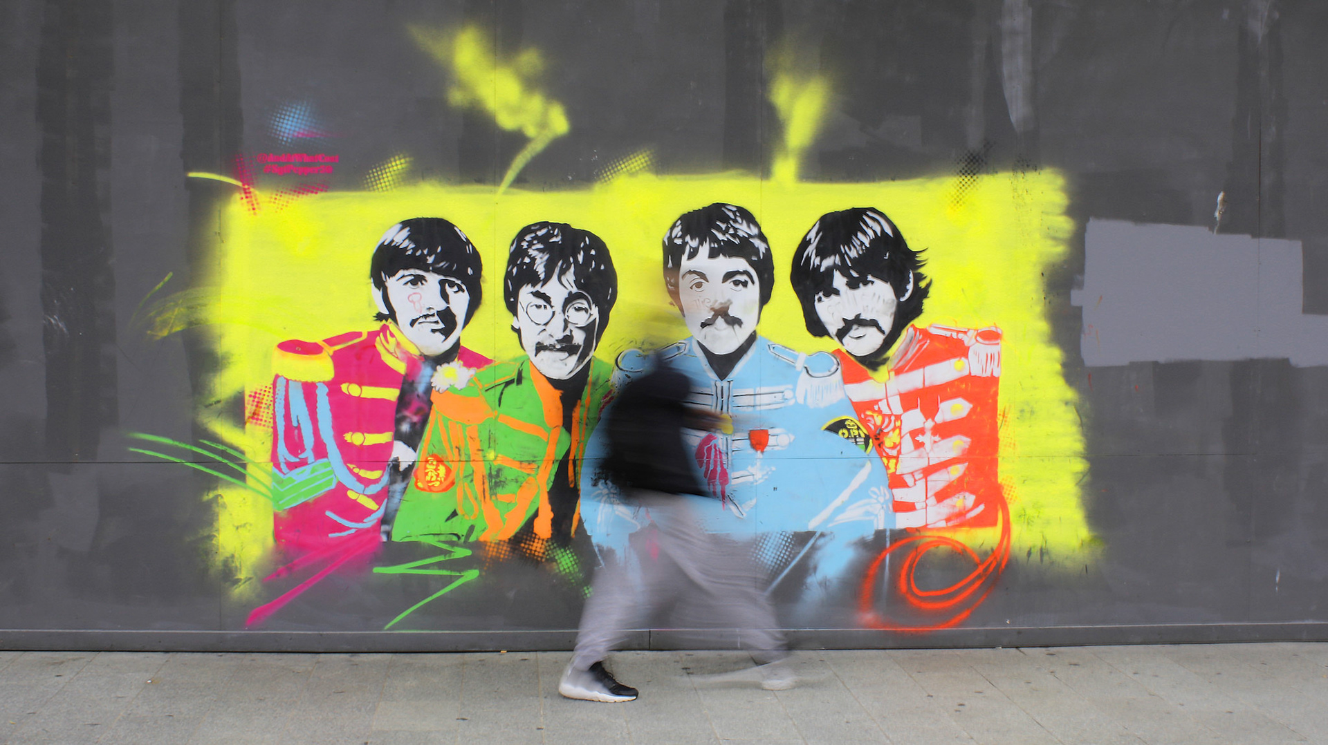 Beatles street art, Lord Street, 2017