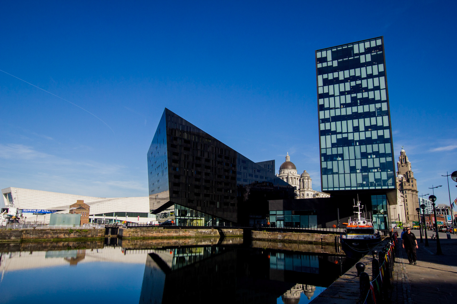 Old and new, Liverpool waterfront, 2018